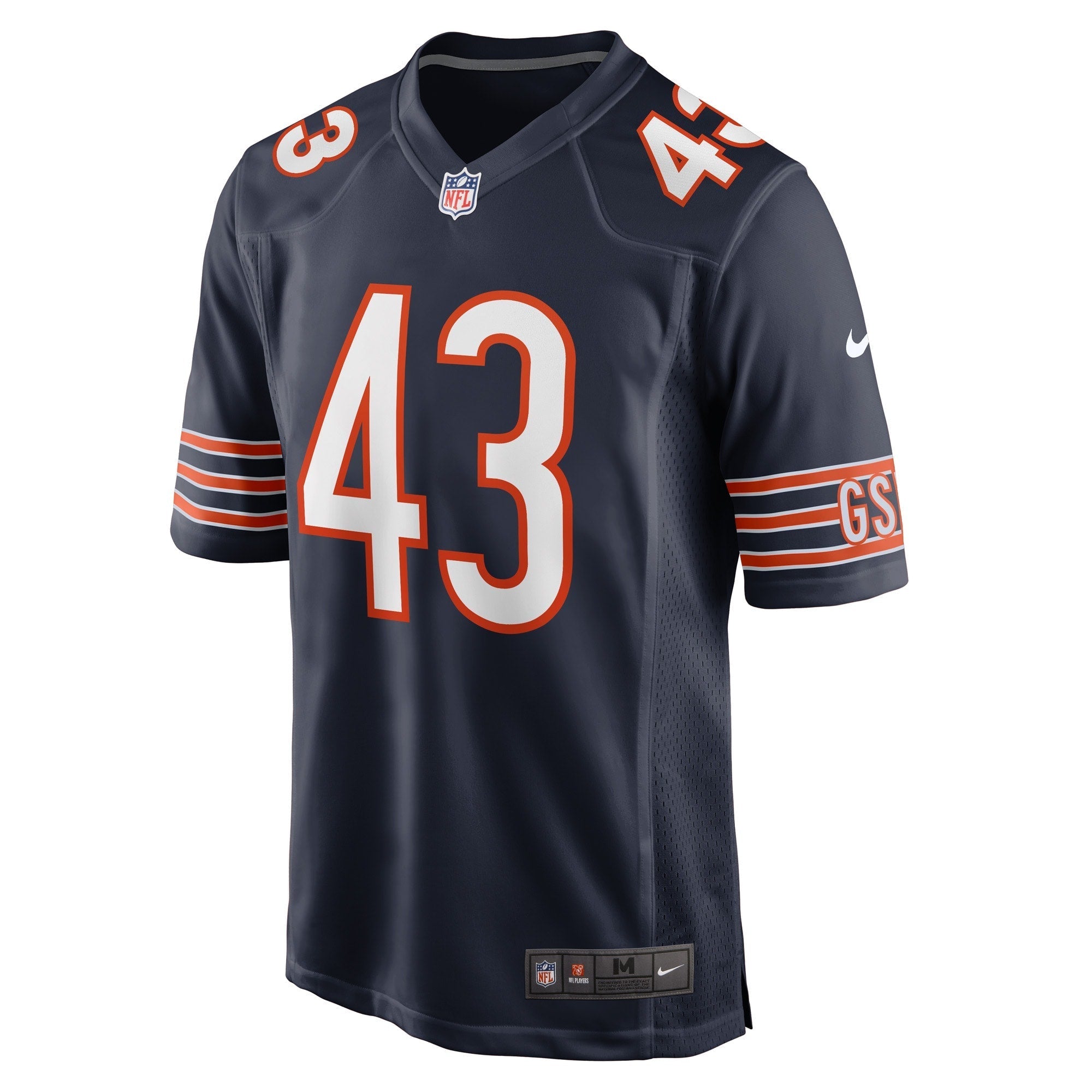 Men's Nike DeMarquis Gates Navy Chicago Bears Game Player Jersey