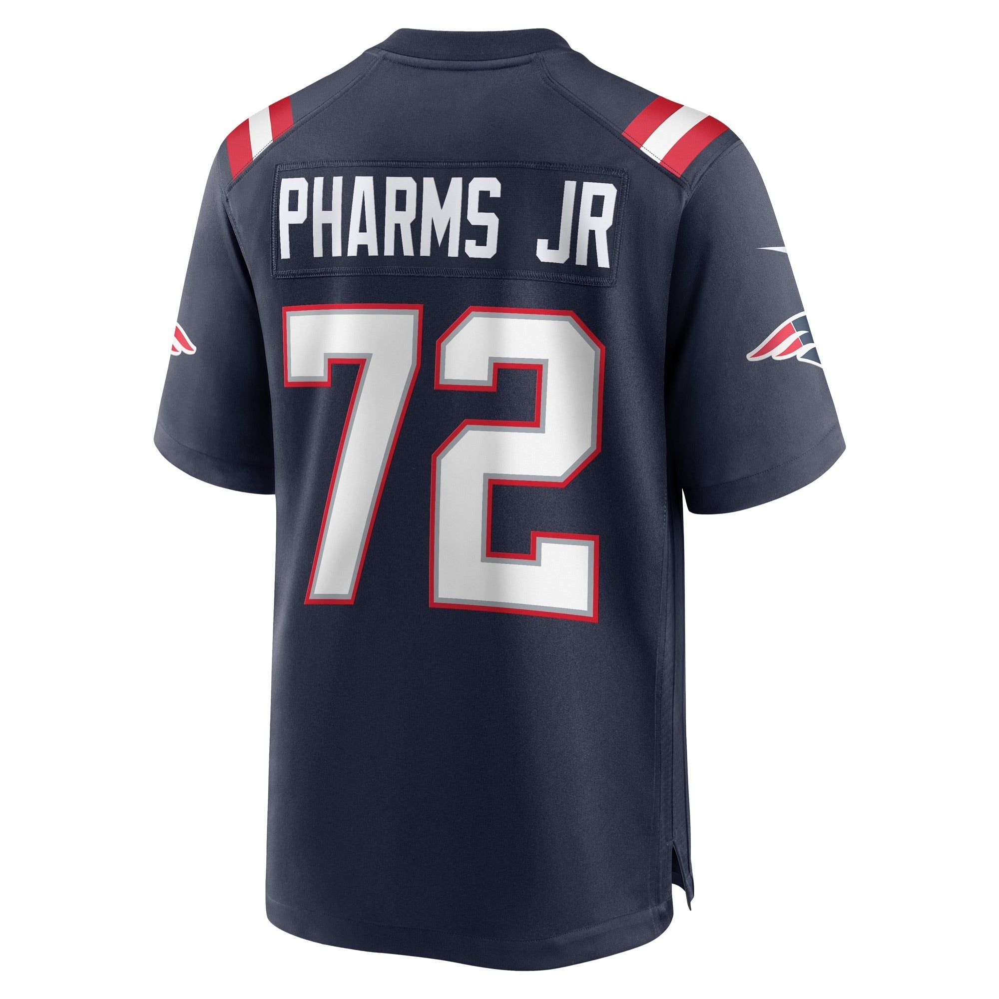 Men's Nike Jeremiah Pharms Jr. Navy New England Patriots Game Player Jersey