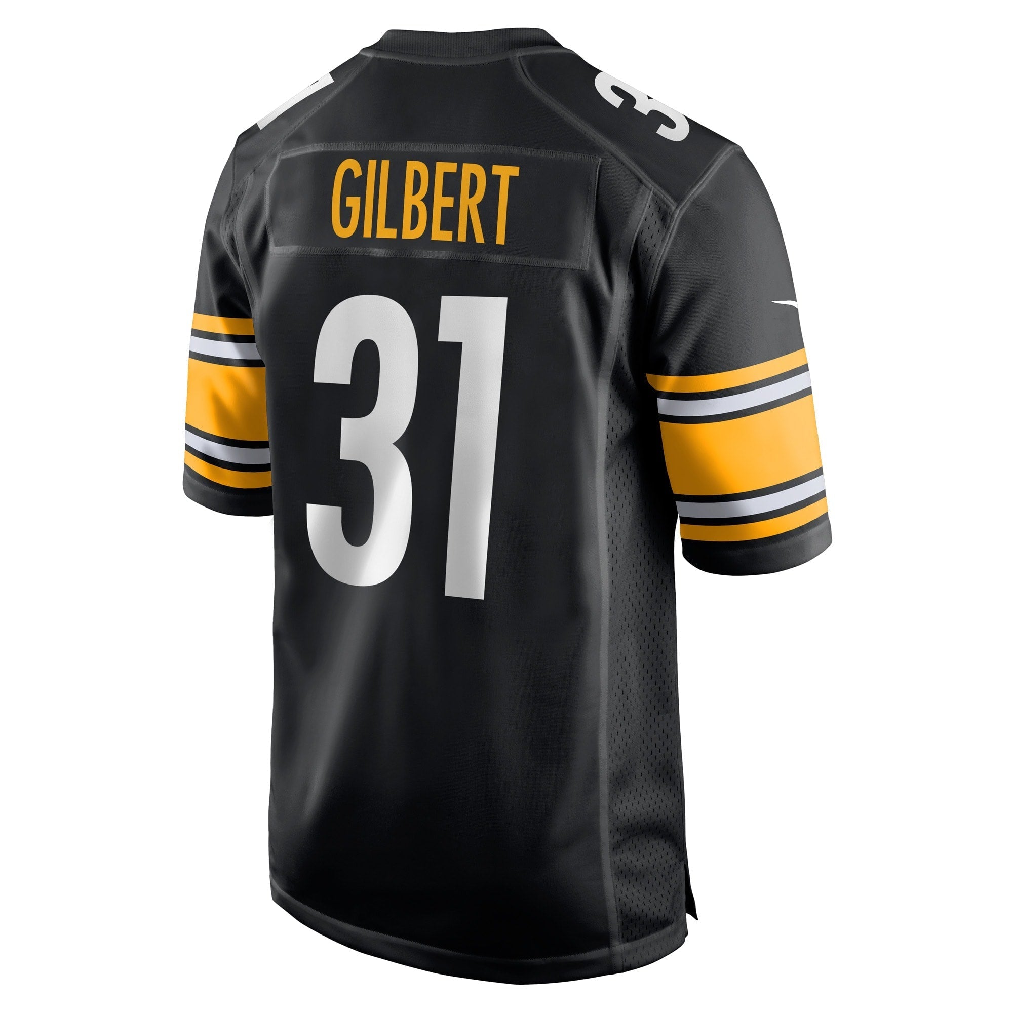 Men's Nike Mark Gilbert Black Pittsburgh Steelers Game Player Jersey