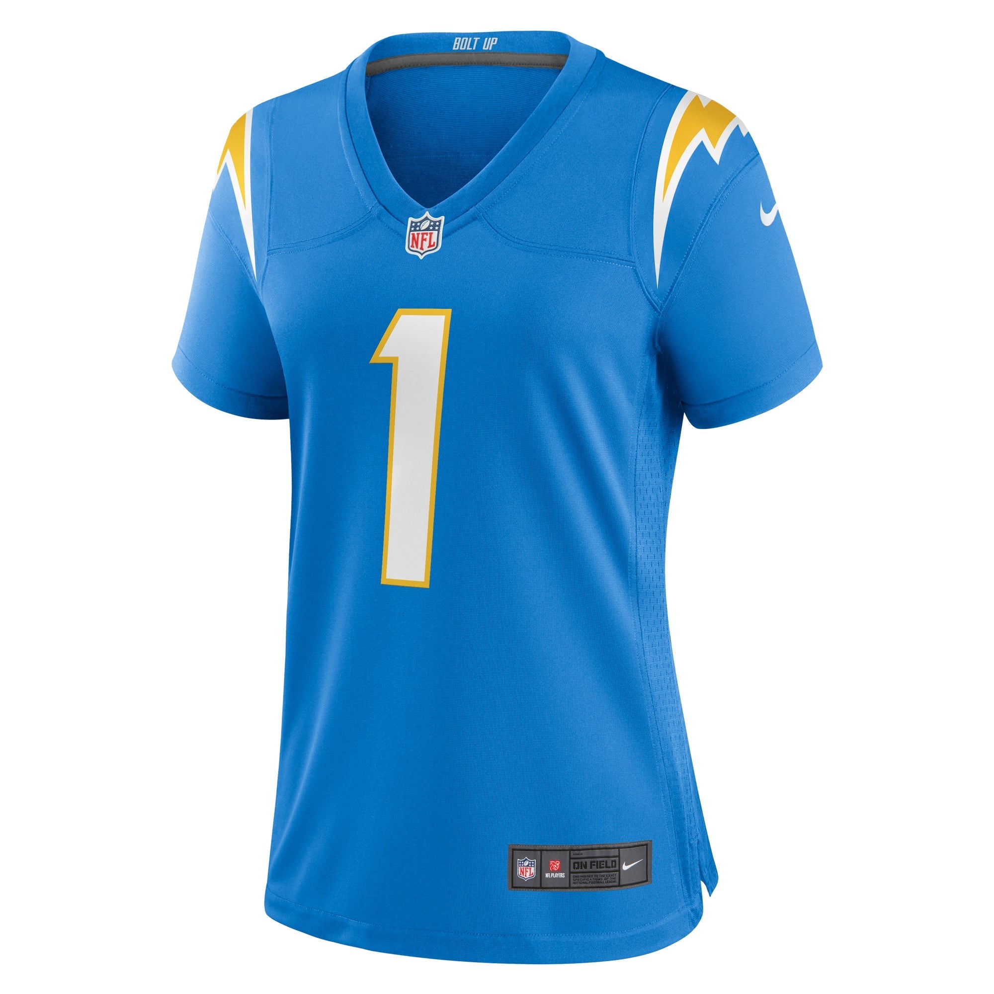 Women's Nike Number 1 Mom Powder Blue Los Angeles Chargers Game Jersey