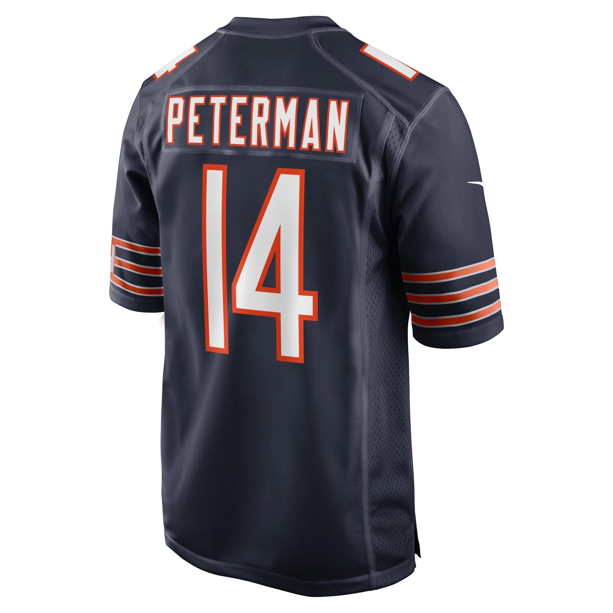 Men's Nike Nathan Peterman Navy Chicago Bears Game Player Jersey