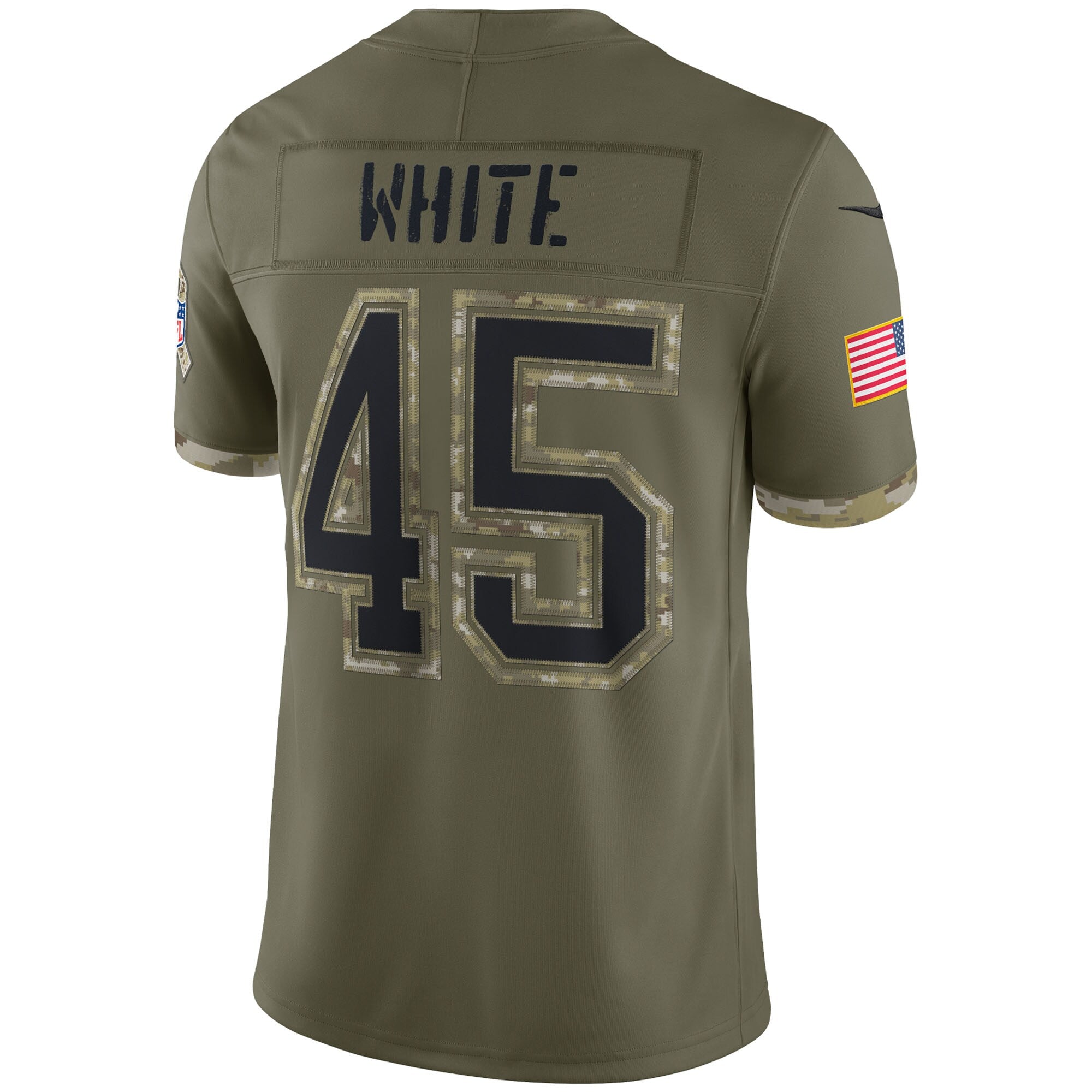 Men's Nike Devin White Olive Tampa Bay Buccaneers 2022 Salute To Service Limited Jersey