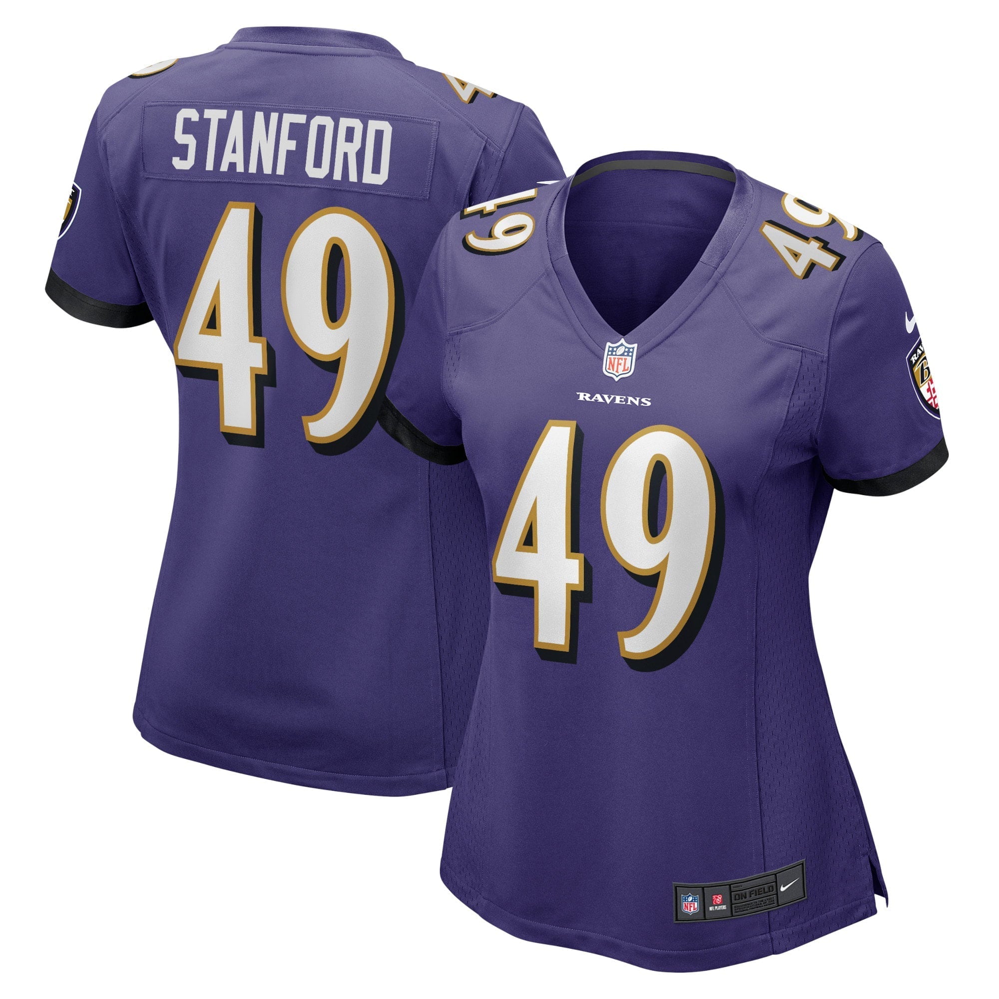 Women's Nike Julian Stanford Purple Baltimore Ravens Home Game Player Jersey