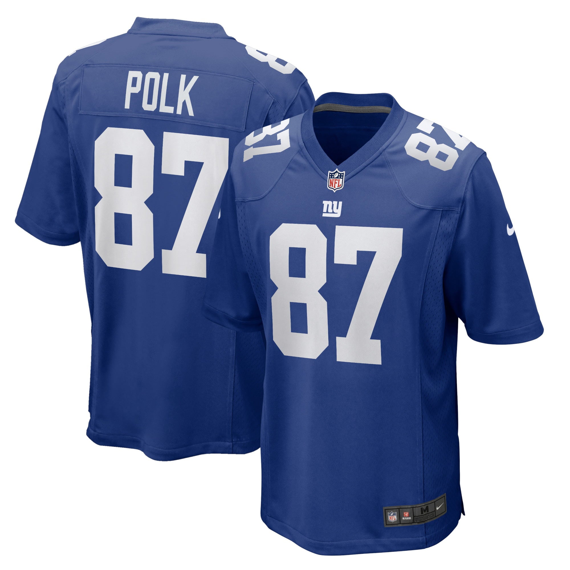 Men's Nike Makai Polk Royal New York Giants Home Game Player Jersey
