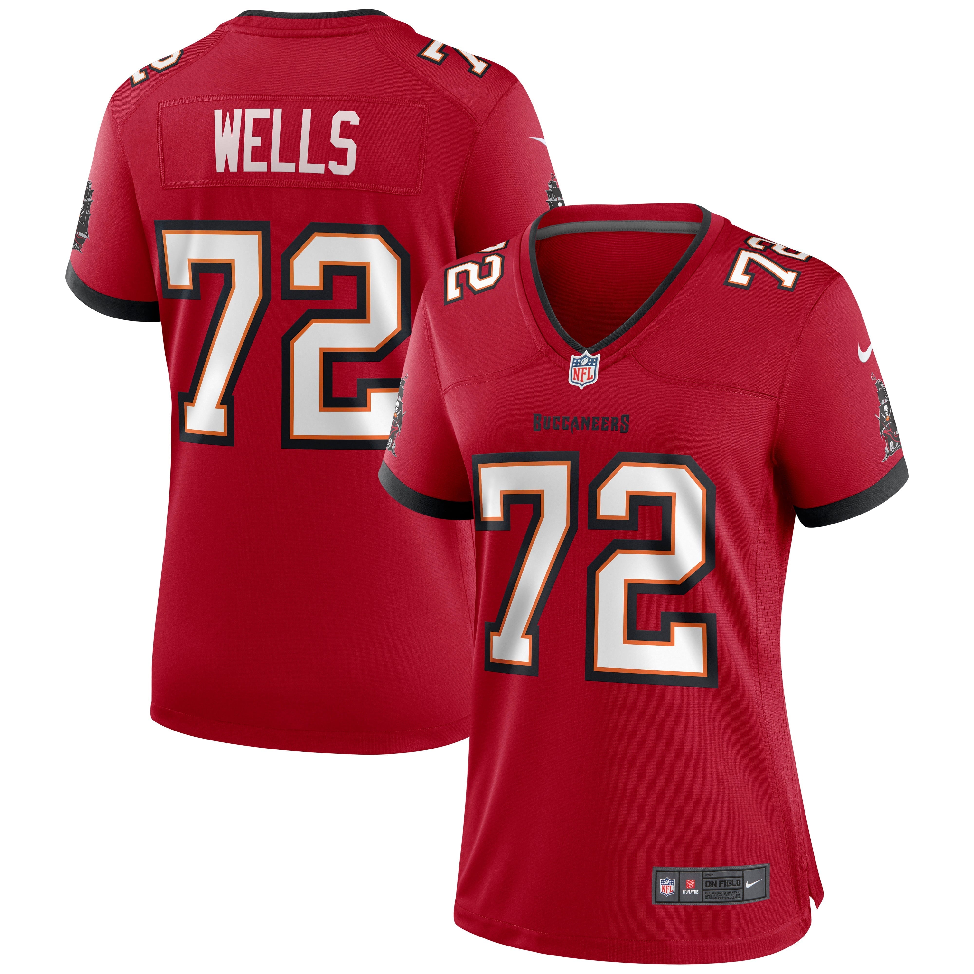 Women's Nike Josh Wells Red Tampa Bay Buccaneers Game Jersey