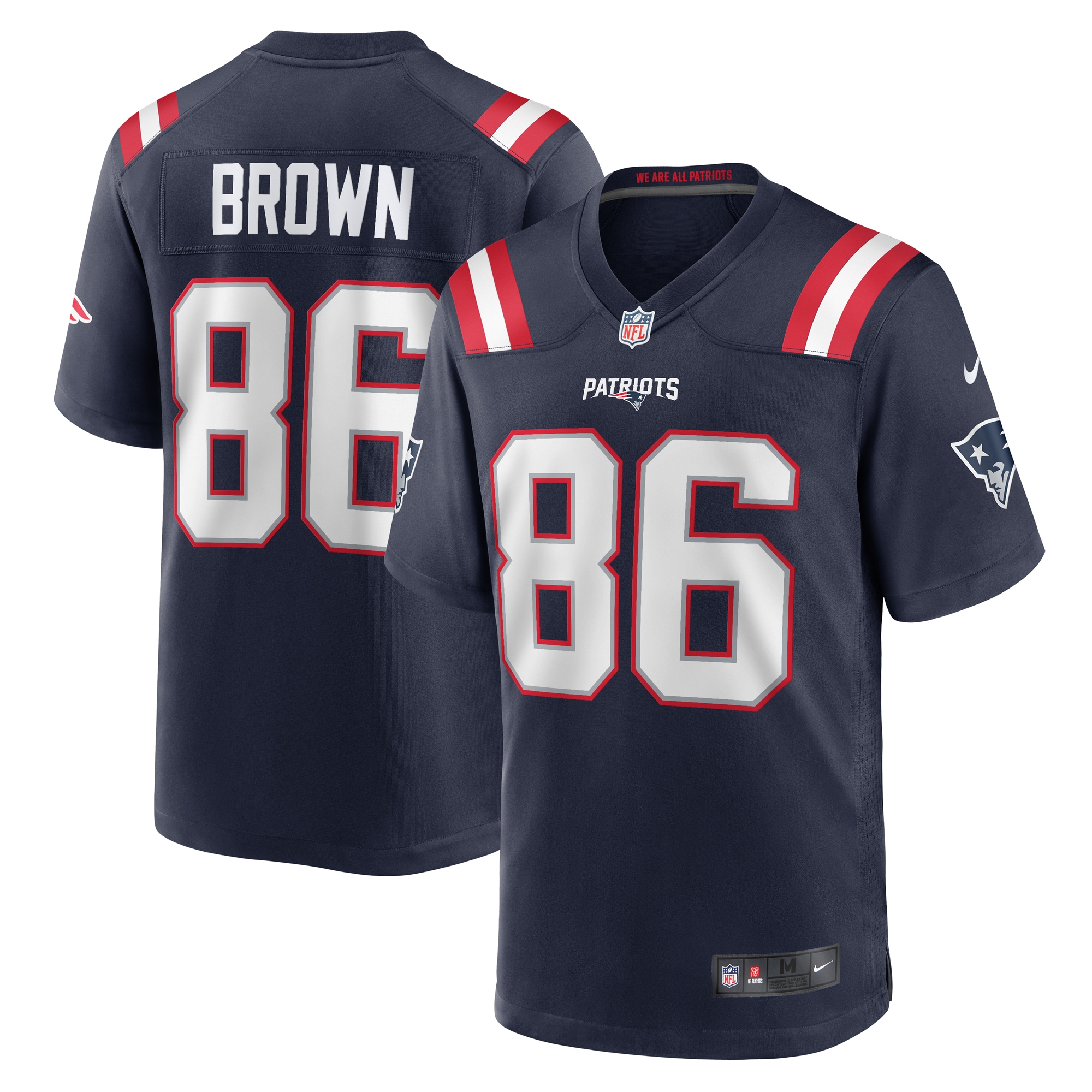 Pharaoh Brown New England Patriots Nike Team Game Jersey -  Navy