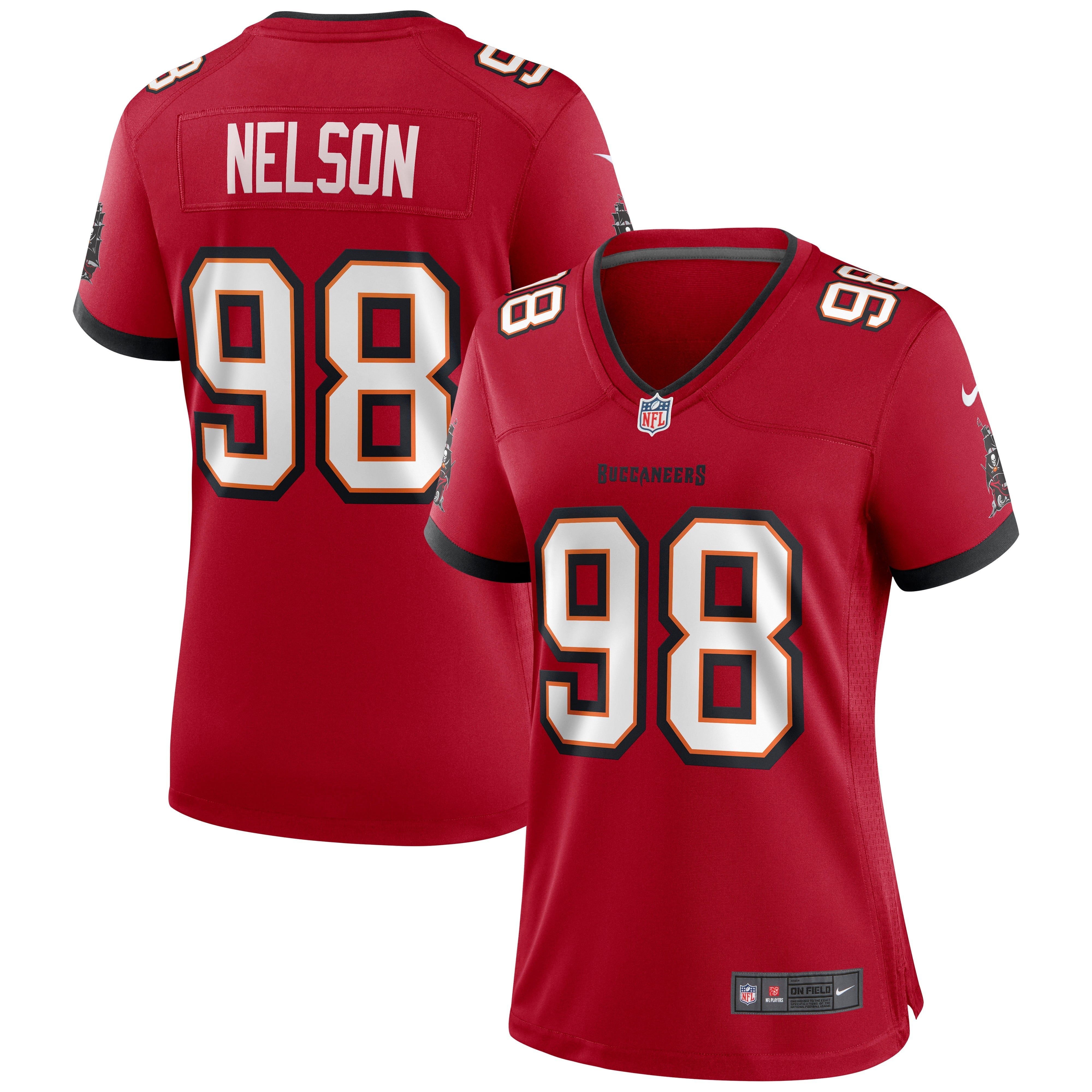 Women's Nike Anthony Nelson Red Tampa Bay Buccaneers Game Jersey