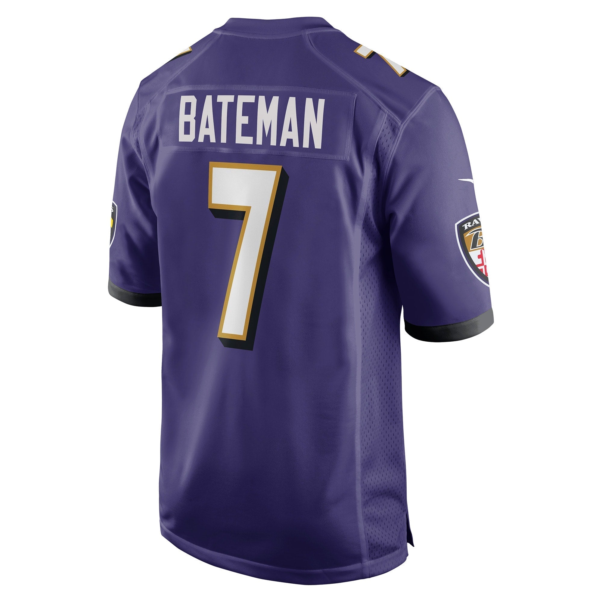 Men's Nike Rashod Bateman Purple Baltimore Ravens Game Player Jersey