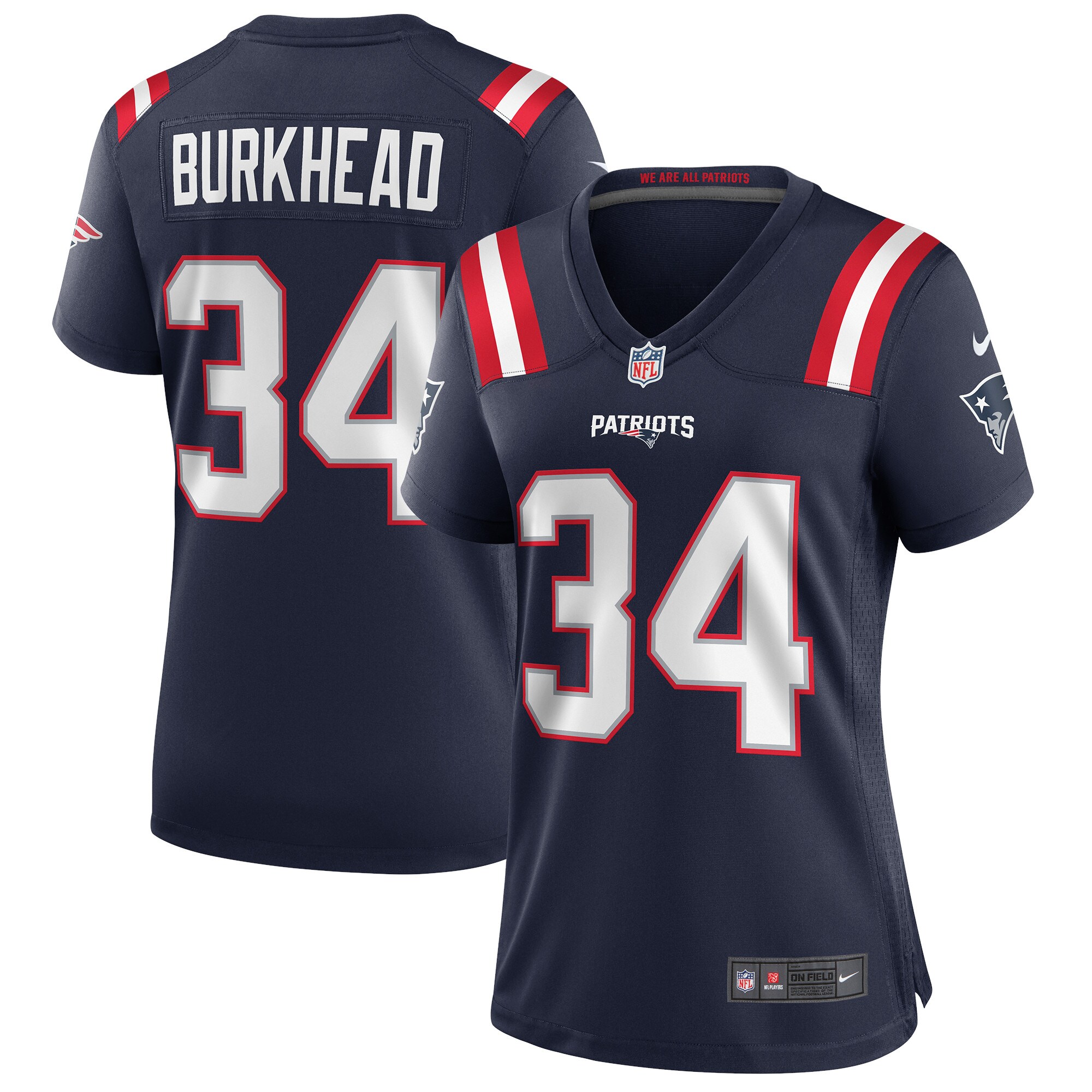 Rex Burkhead New England Patriots Nike Women's Game Jersey - Navy