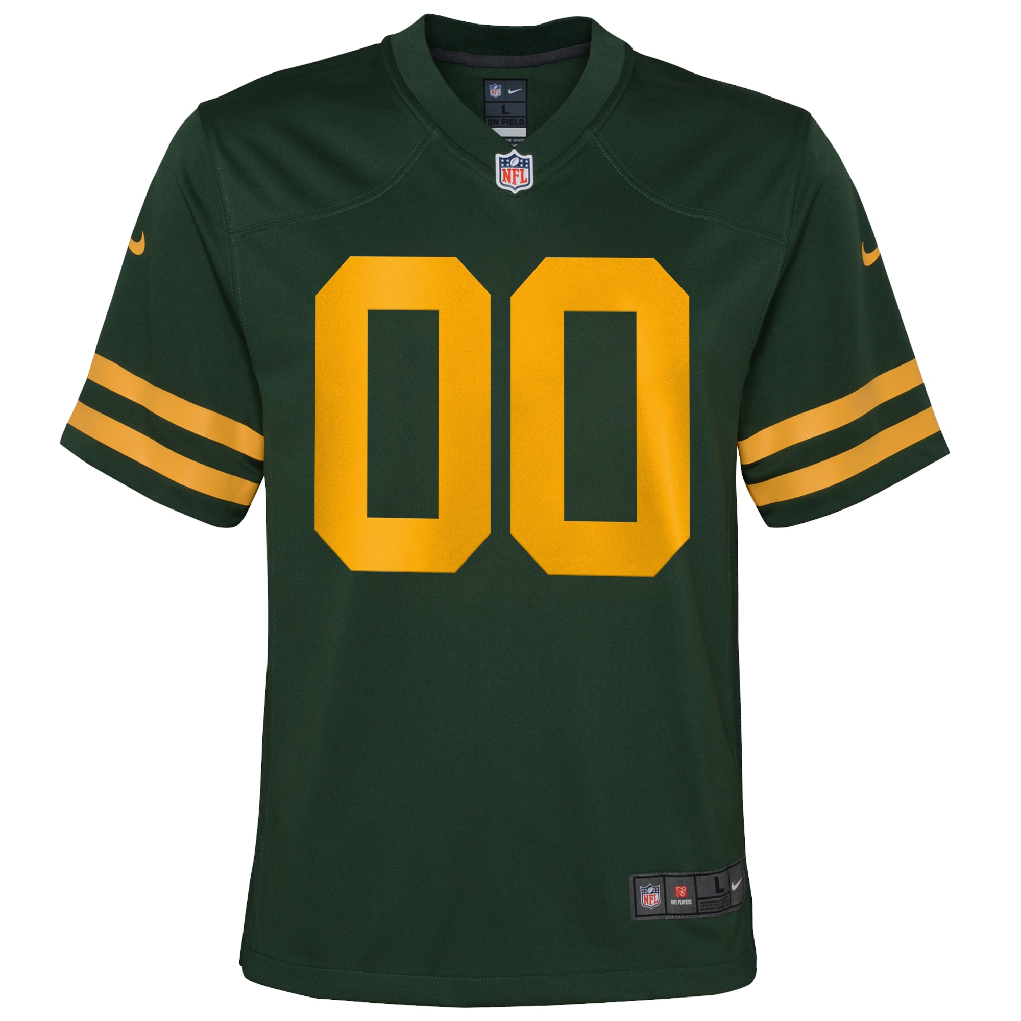 Green Bay Packers Nike Youth Alternate Custom Jersey - Green