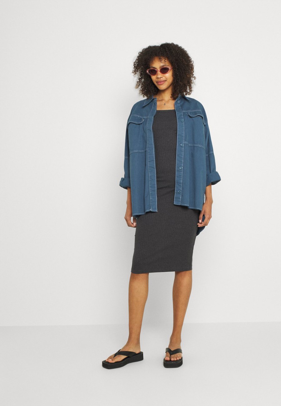 Cheap Prix Exclusifs Even&Odd Robe en jersey robes col carré femme XS