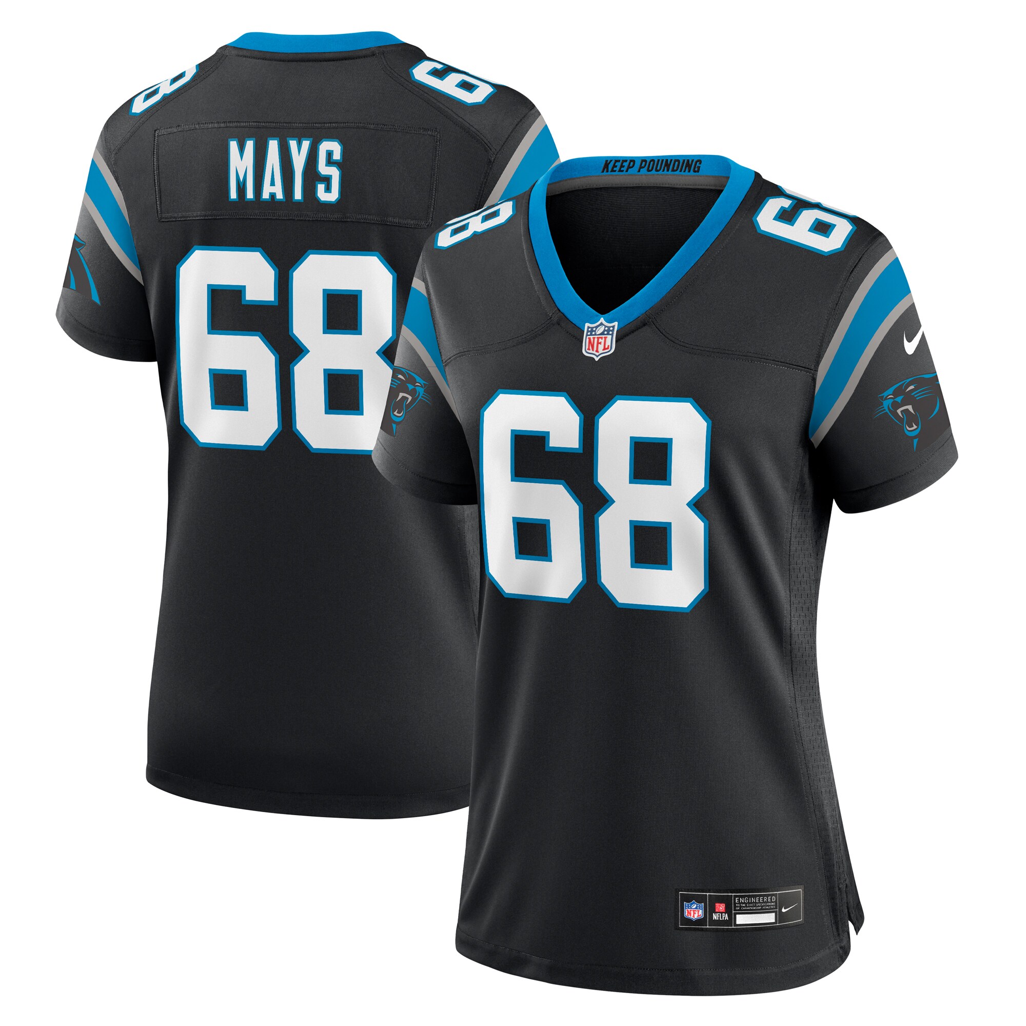 Cade Mays Carolina Panthers Nike Women's Team Game Jersey -  Black