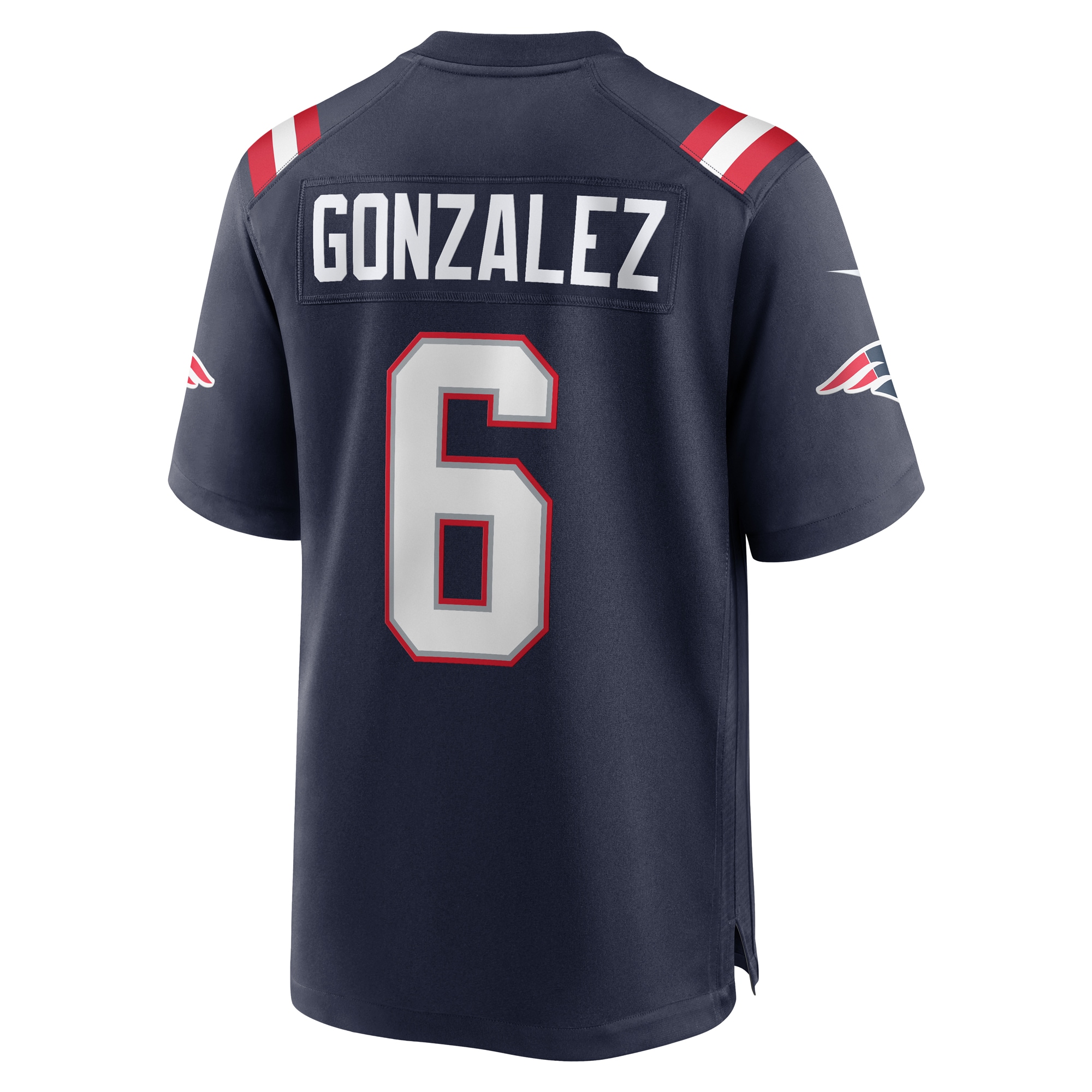 Christian Gonzalez New England Patriots Nike Team Game Jersey -  Navy