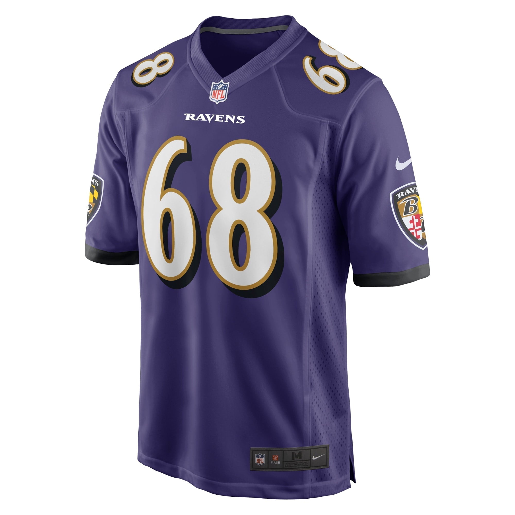 Men's Nike Zack Johnson Purple Baltimore Ravens Home Game Player Jersey