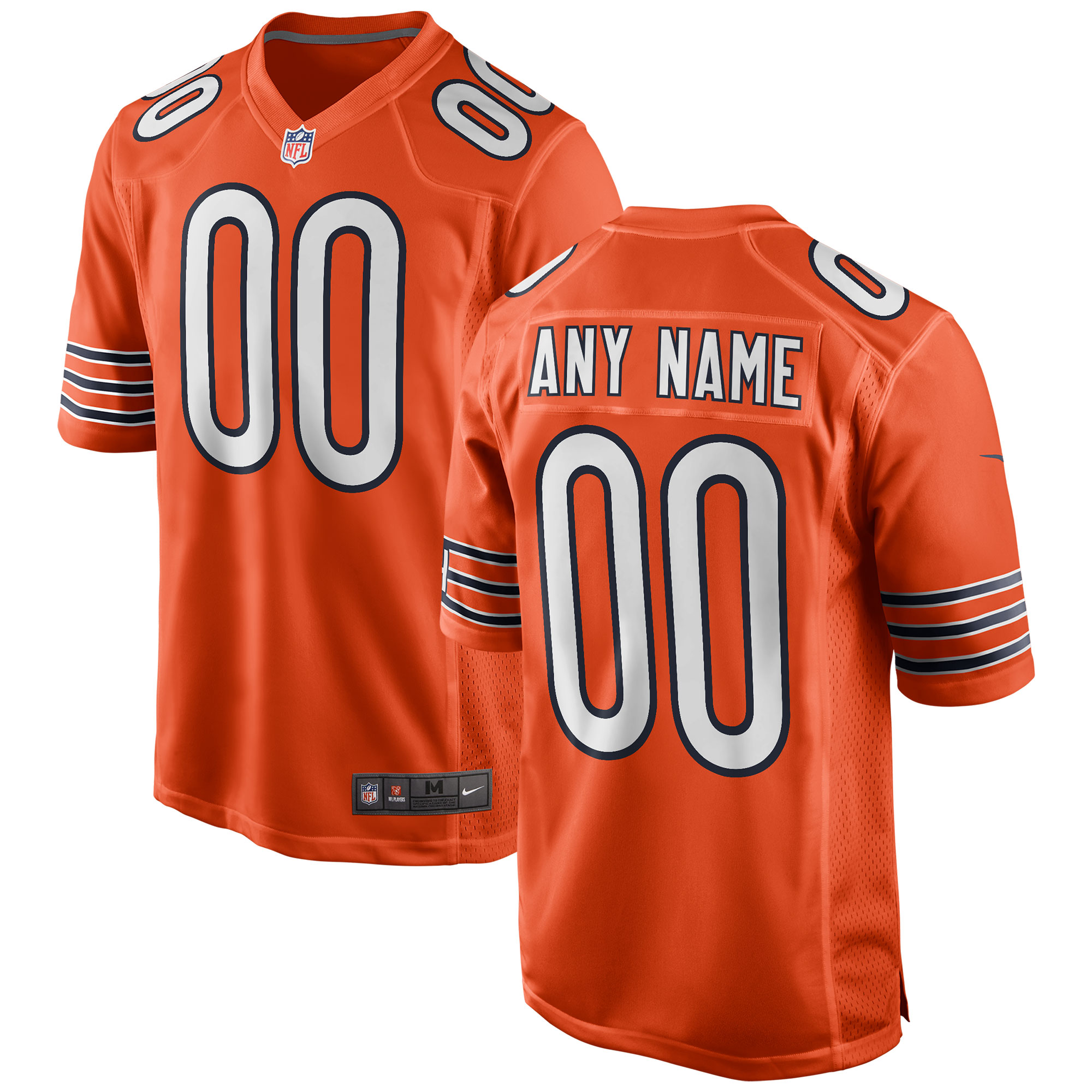 Chicago Bears Nike Youth Alternate Custom Game Jersey - Orange