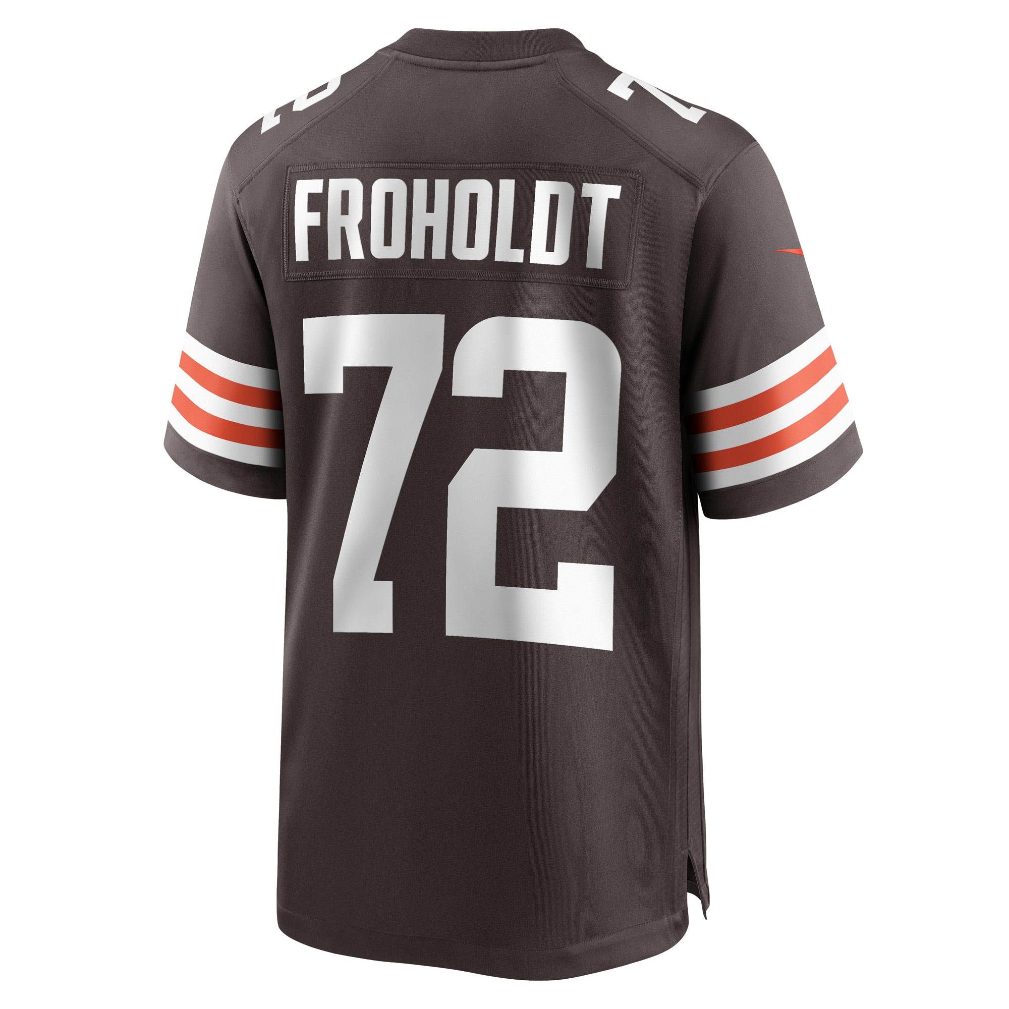 Men's Nike Hjalte Froholdt Brown Cleveland Browns Game Player Jersey