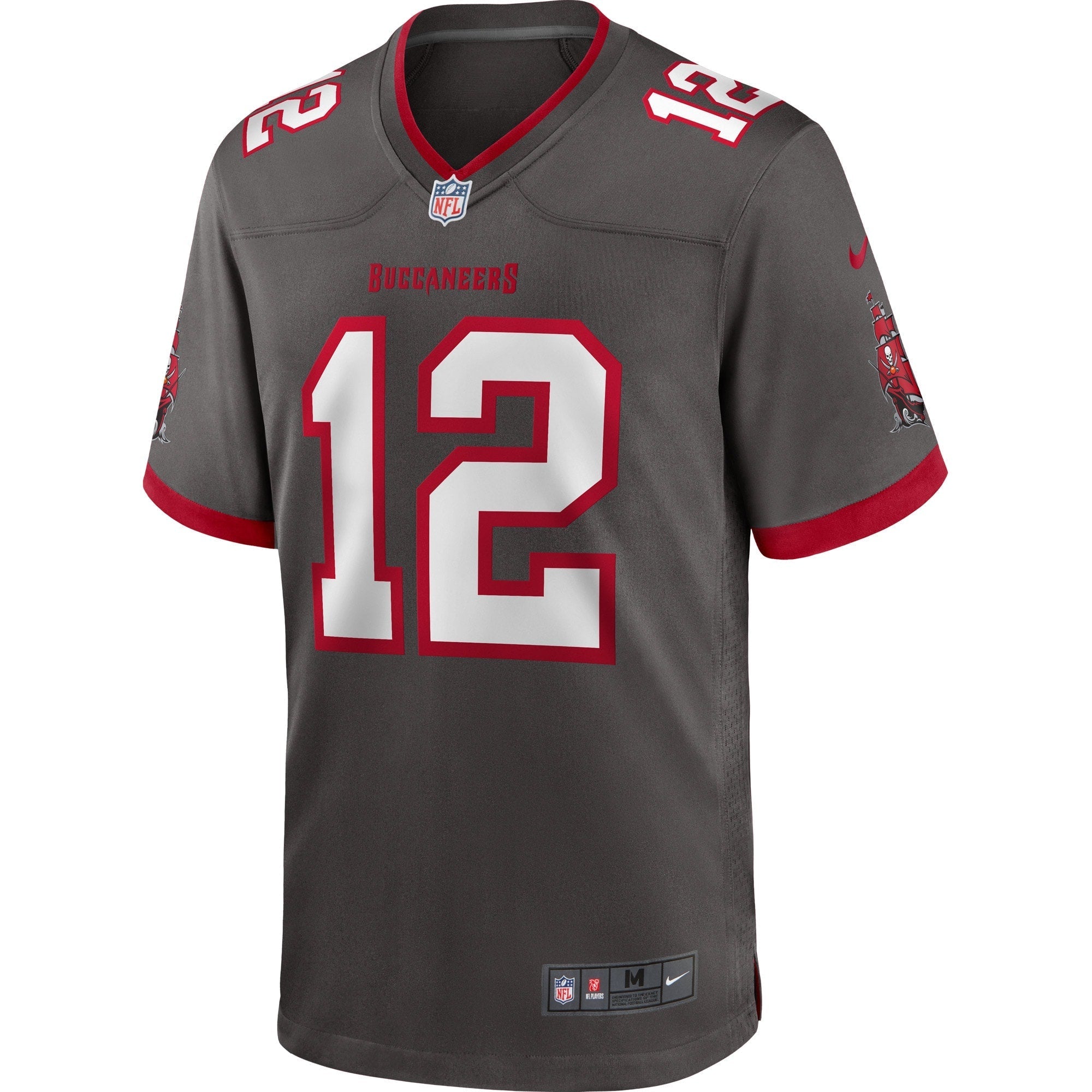 Men's Nike Tom Brady Pewter Tampa Bay Buccaneers Alternate Game Jersey
