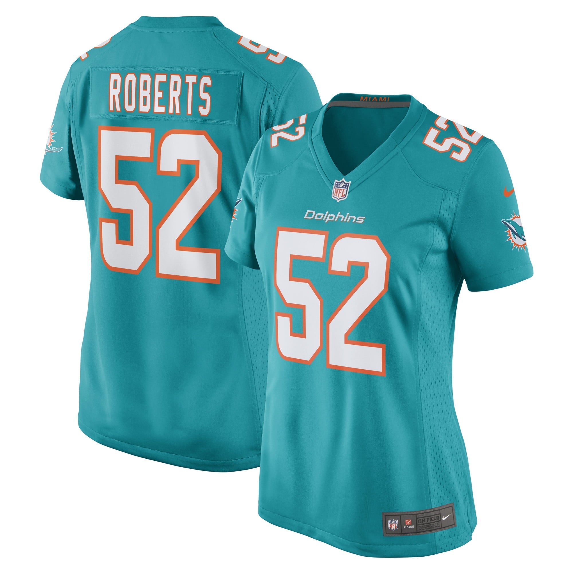 Women's Nike Elandon Roberts Aqua Miami Dolphins Game Player Jersey
