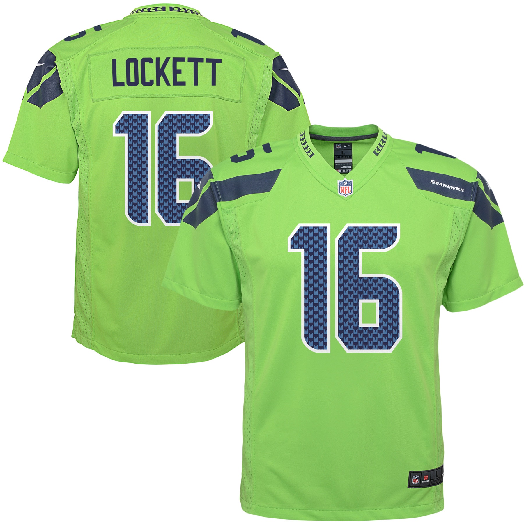 Tyler Lockett Seattle Seahawks Nike Youth Game Jersey - Neon Green