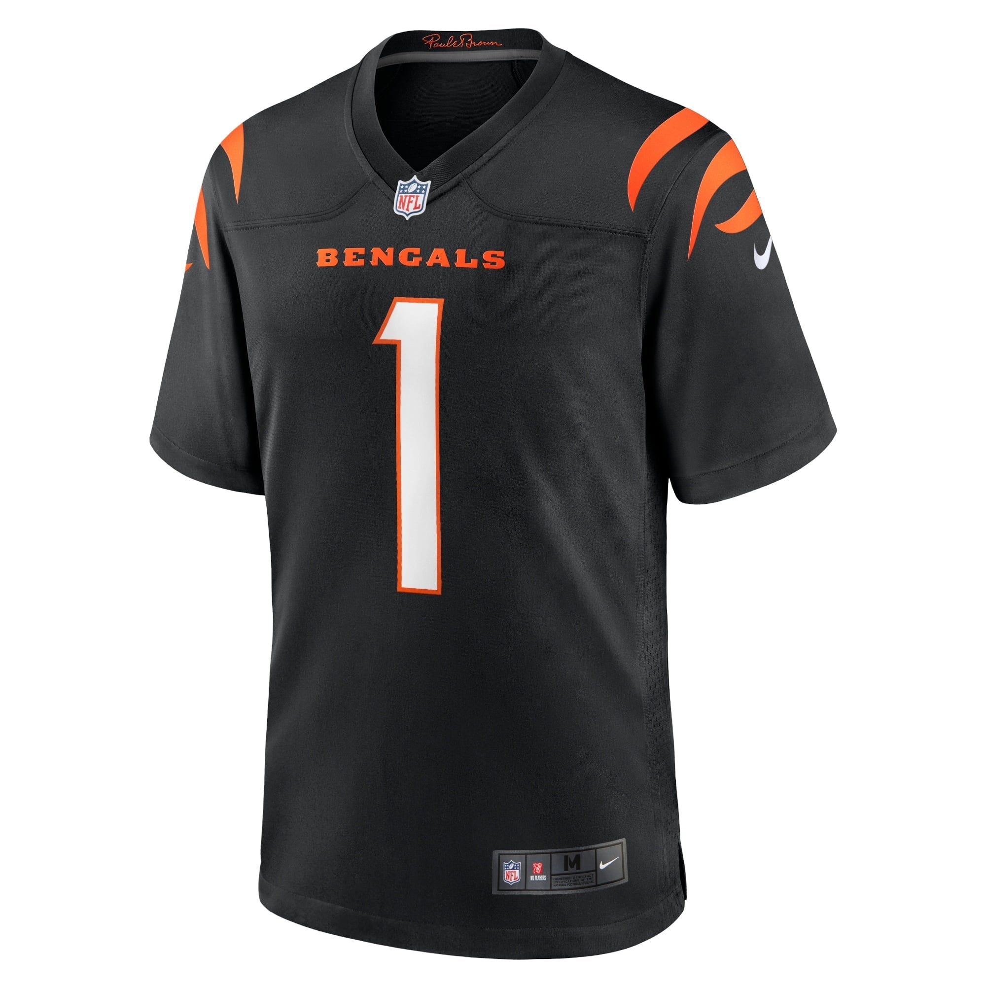 Men's Nike Ja'Marr Chase Black Cincinnati Bengals 2021 NFL Draft First Round Pick Game Jersey