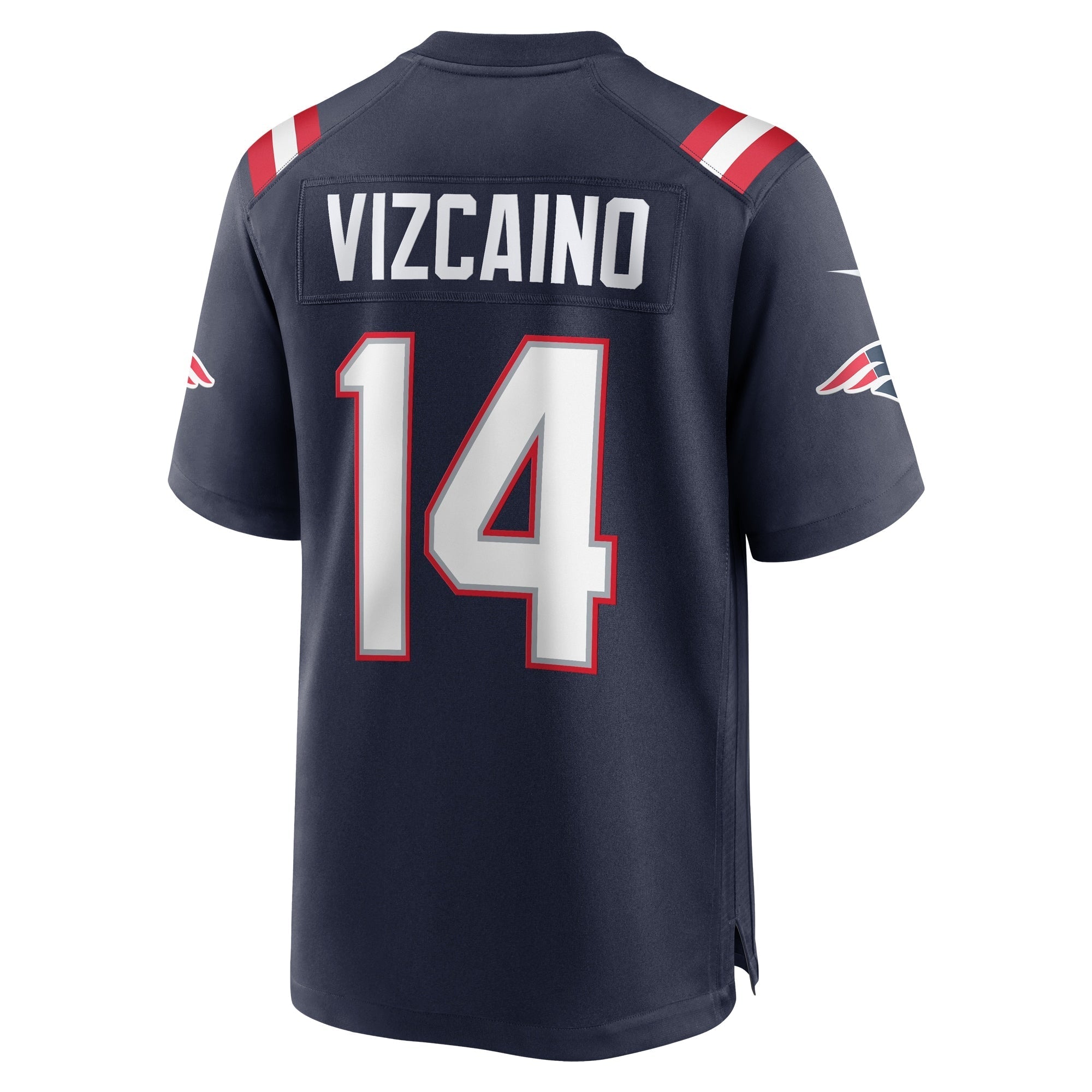 Men's Nike Tristan Vizcaino Navy New England Patriots Home Game Player Jersey