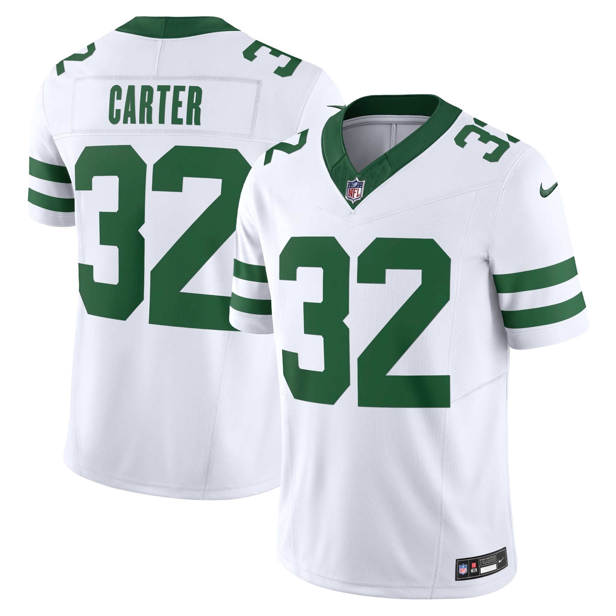 Men's Nike Michael Carter White New York Jets Legacy Vapor F.U.S.E. Limited Jersey