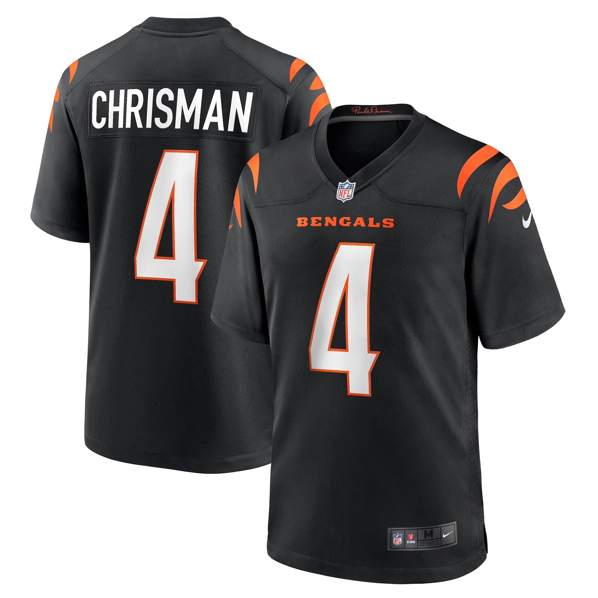 Men's Nike Drue Chrisman Black Cincinnati Bengals Game Jersey