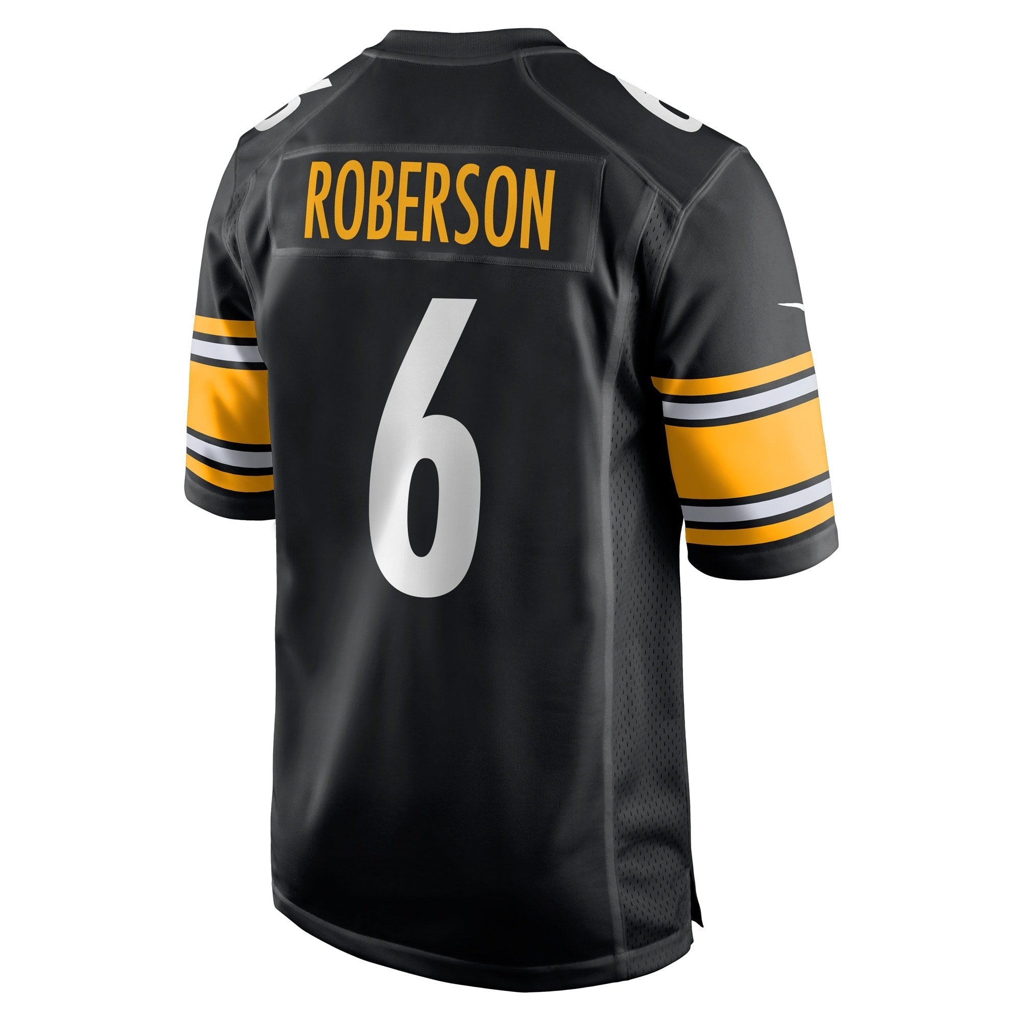 Men's Nike Jaquarii Roberson Black Pittsburgh Steelers Game Player Jersey