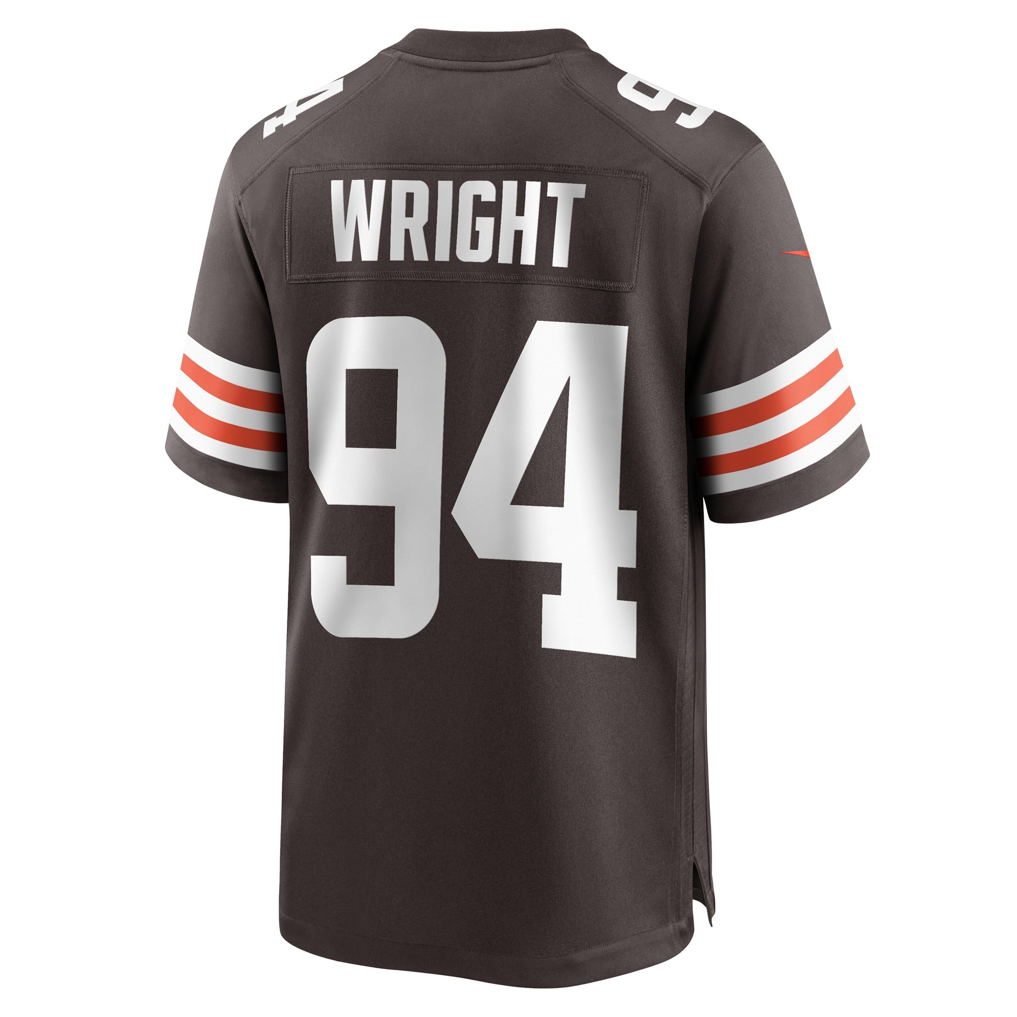 Men's Nike Alex Wright Brown Cleveland Browns Game Player Jersey