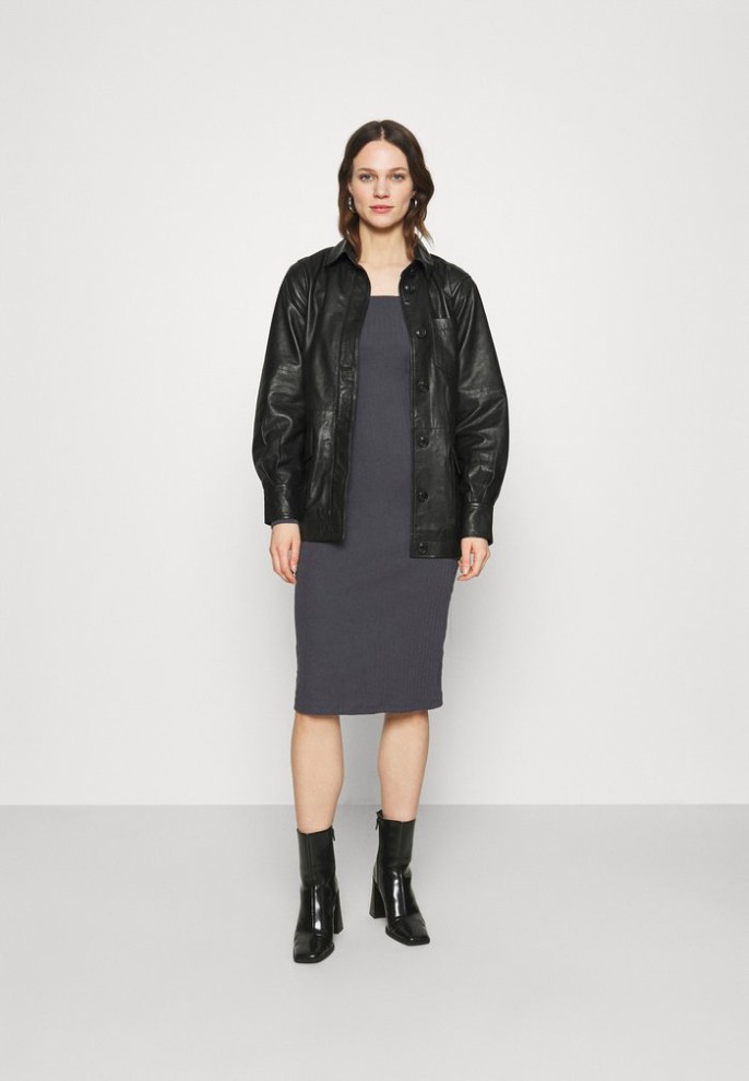 Outlet Zign Jersey Dress – Dark Grey L