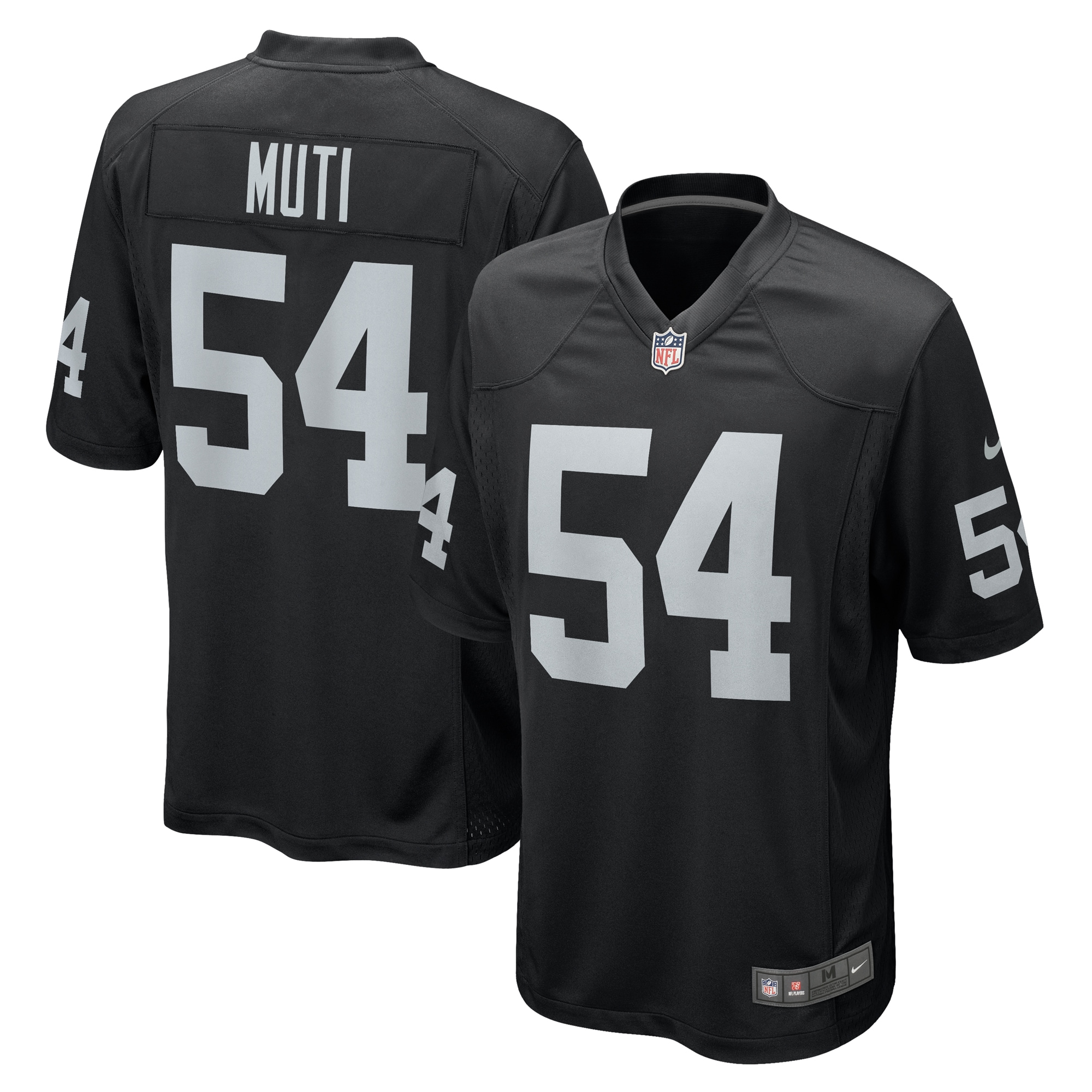 Netane Muti Las Vegas Raiders Nike Team Game Jersey -  Black