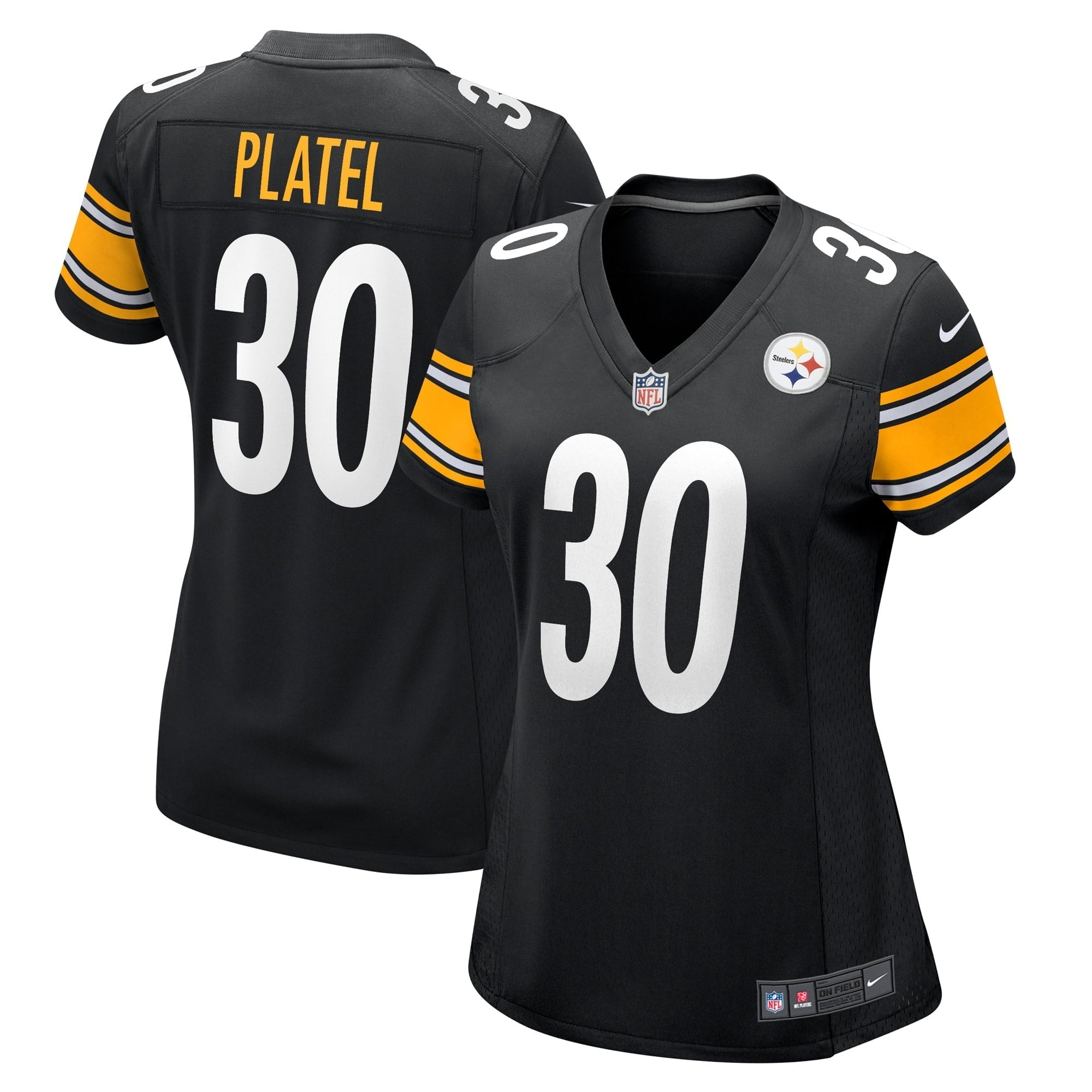 Women's Nike Carlins Platel Black Pittsburgh Steelers Game Player Jersey
