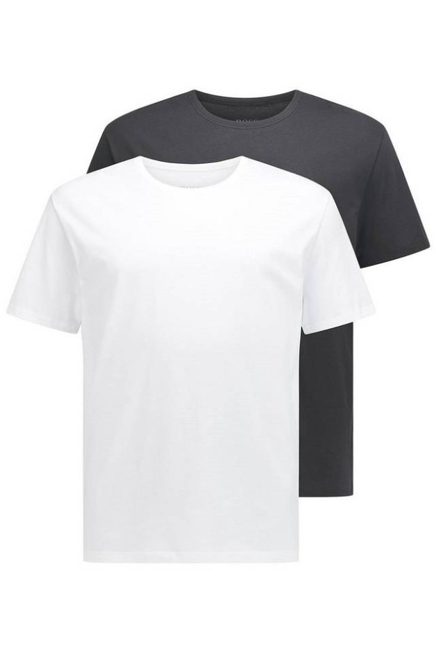 Cheap Boss Unterziehshirt »Big & Tall« (2 Stück), Herren T-Shirt Rundhals Regular Fit aus 100% Baumwolle (Single Jersey) Große Größen XXXL