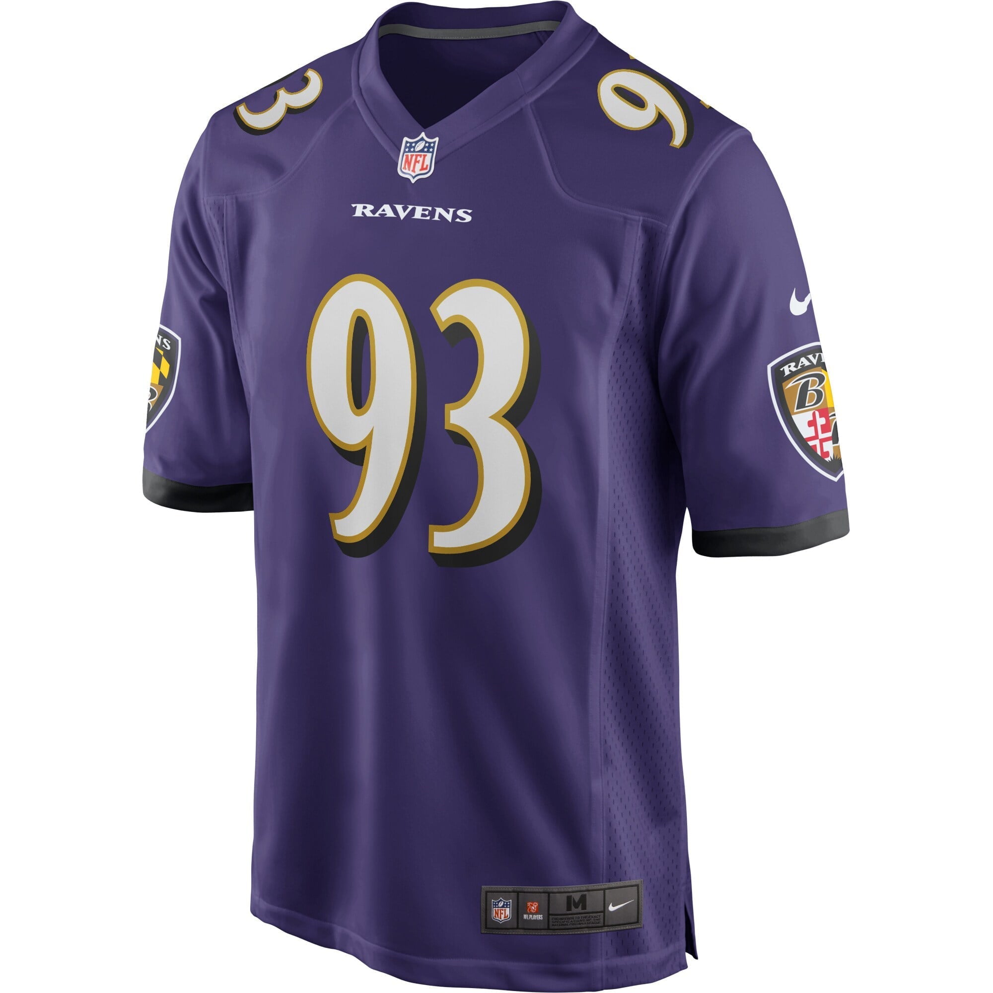 Men's Nike Calais Campbell Purple Baltimore Ravens Game Player Jersey