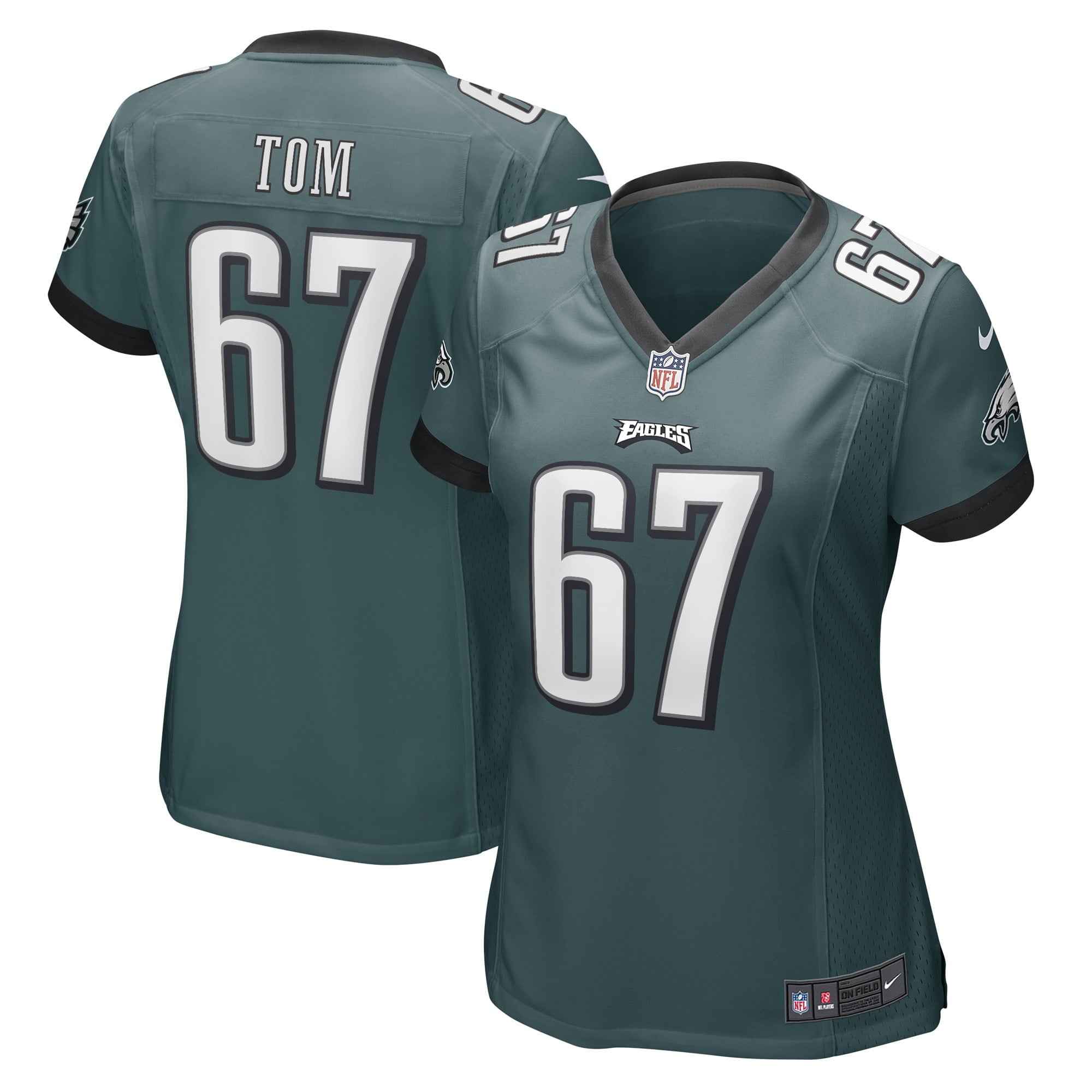 Women's Nike Cameron Tom Midnight Green Philadelphia Eagles Game Player Jersey