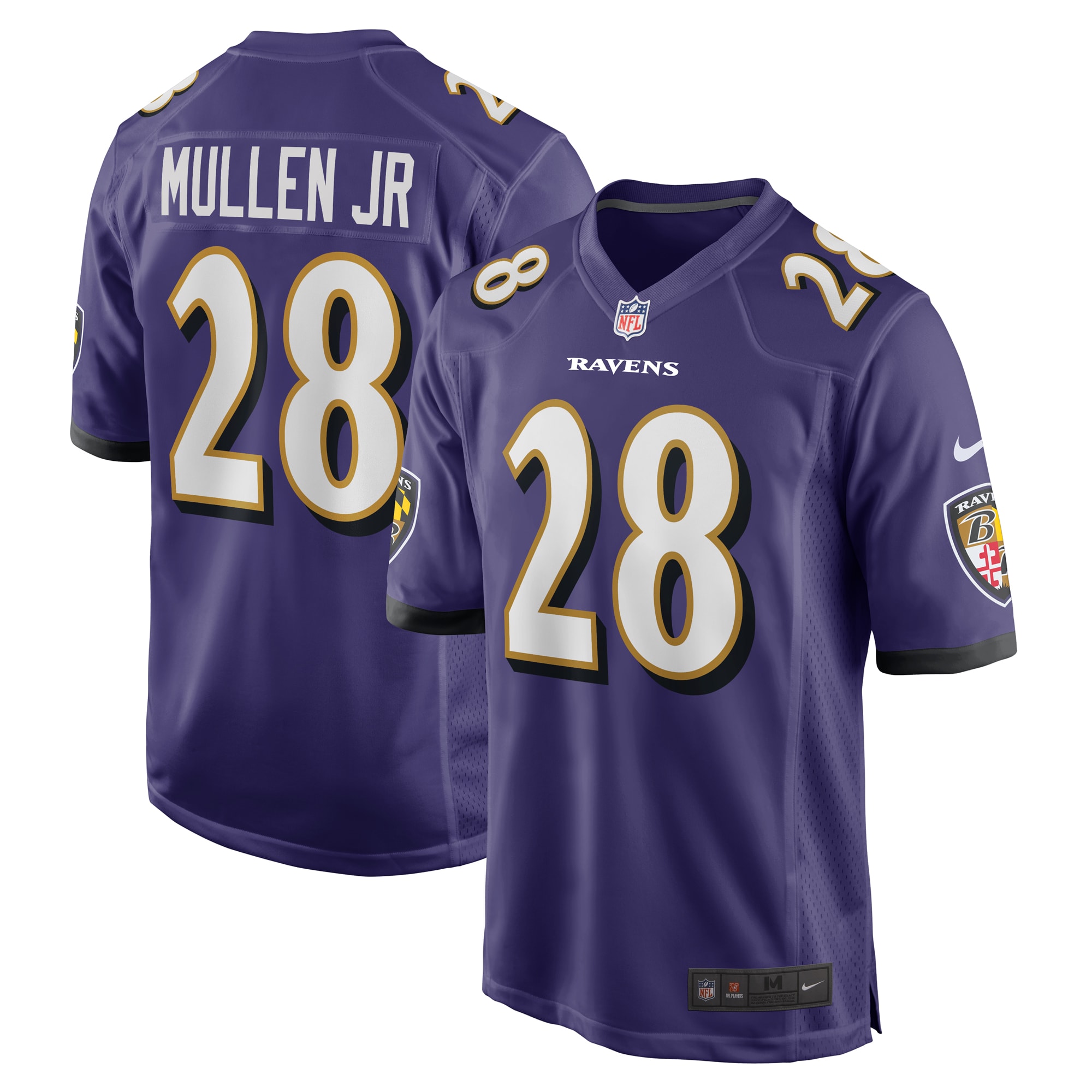 Trayvon Mullen Jr. Baltimore Ravens Nike Team Game Jersey -  Purple
