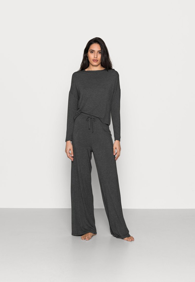 Discount Anna Field JERSEY WIDE LEG PJ SET – Pijama – Dark Grey, Mujer 3XL