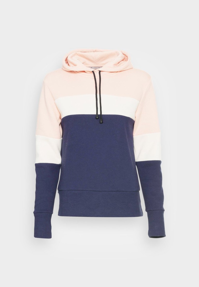 Sale Anna Field HOODED SWEATSHIRT – Jersey Con Capucha – Dark Blue-red-pink, Mujer L
