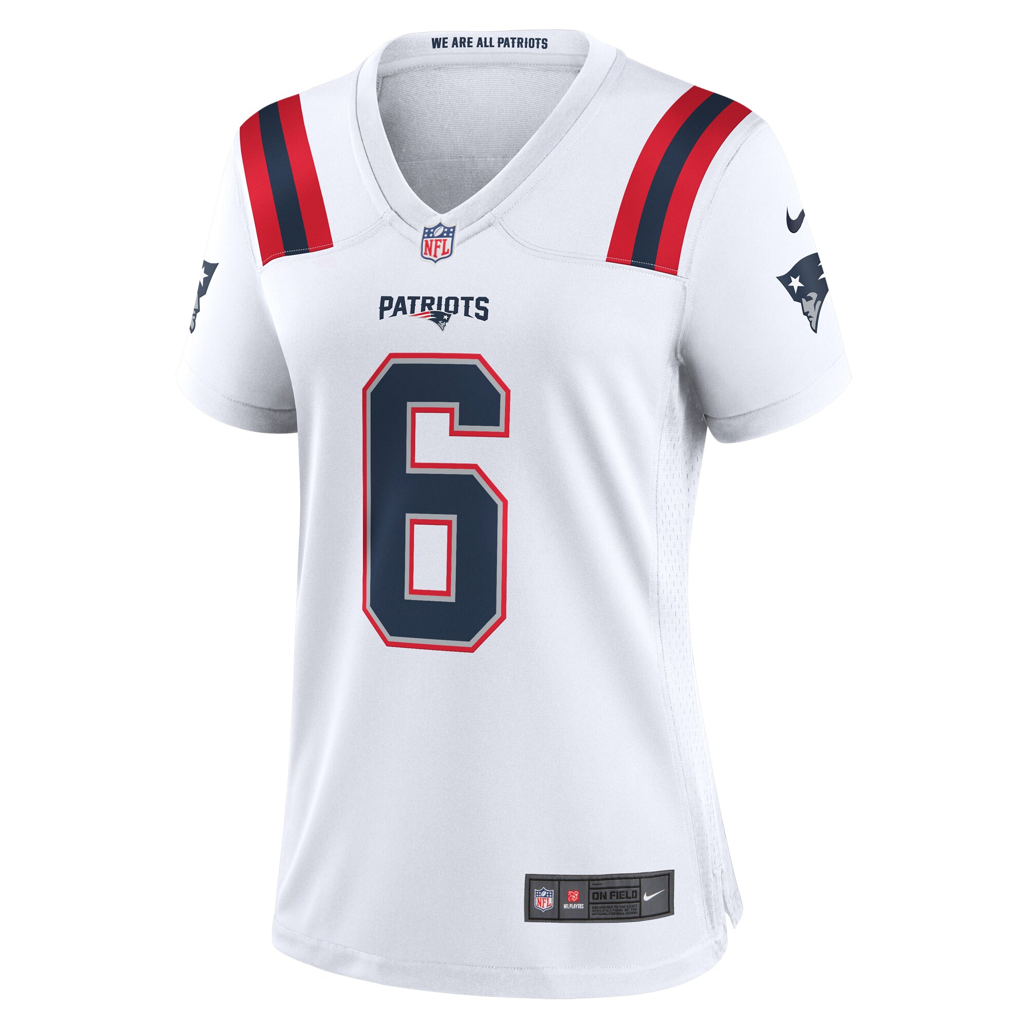Christian Gonzalez New England Patriots Nike Women's  Game Jersey -  White
