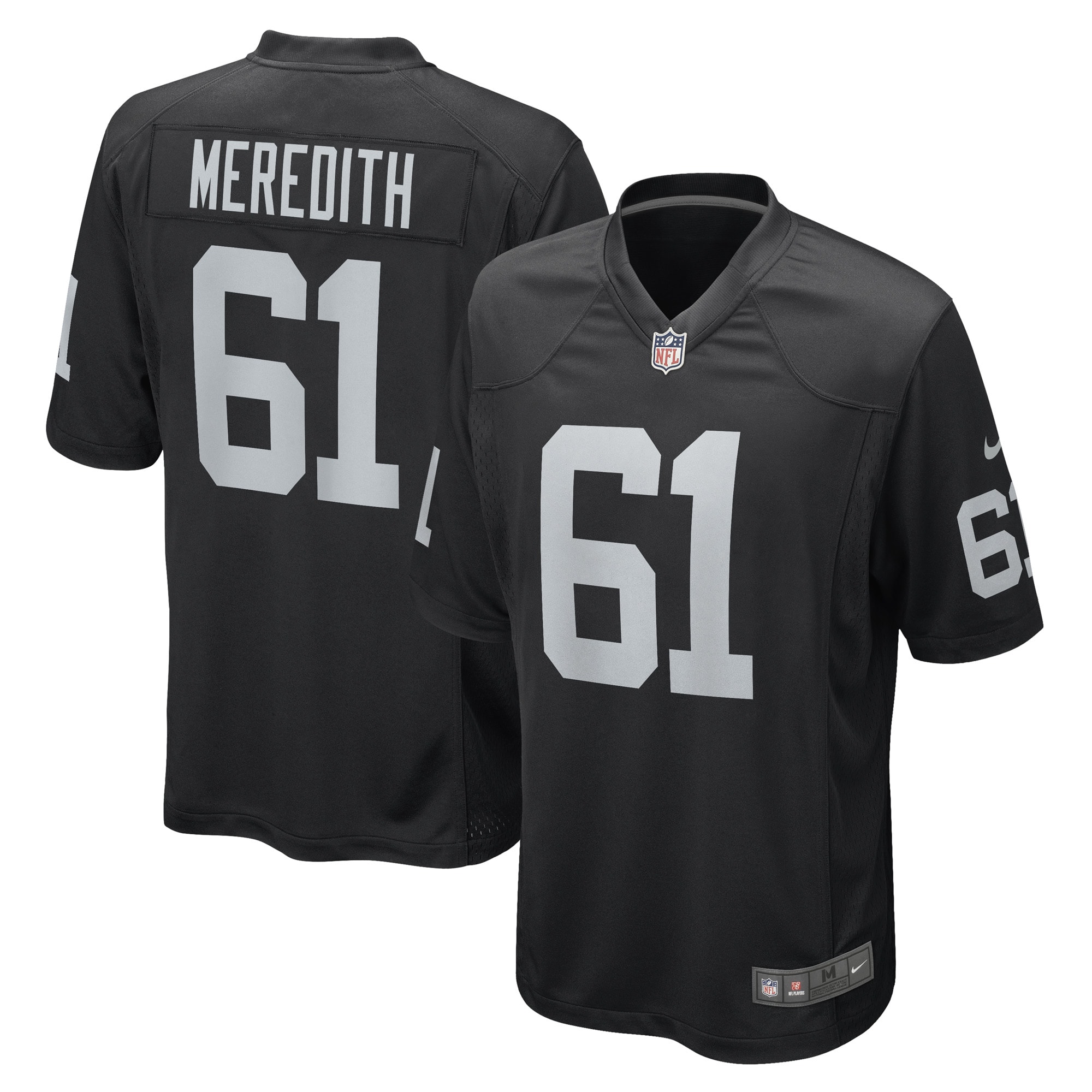 Jordans Meredith Las Vegas Raiders Nike Game Player Jersey - Black