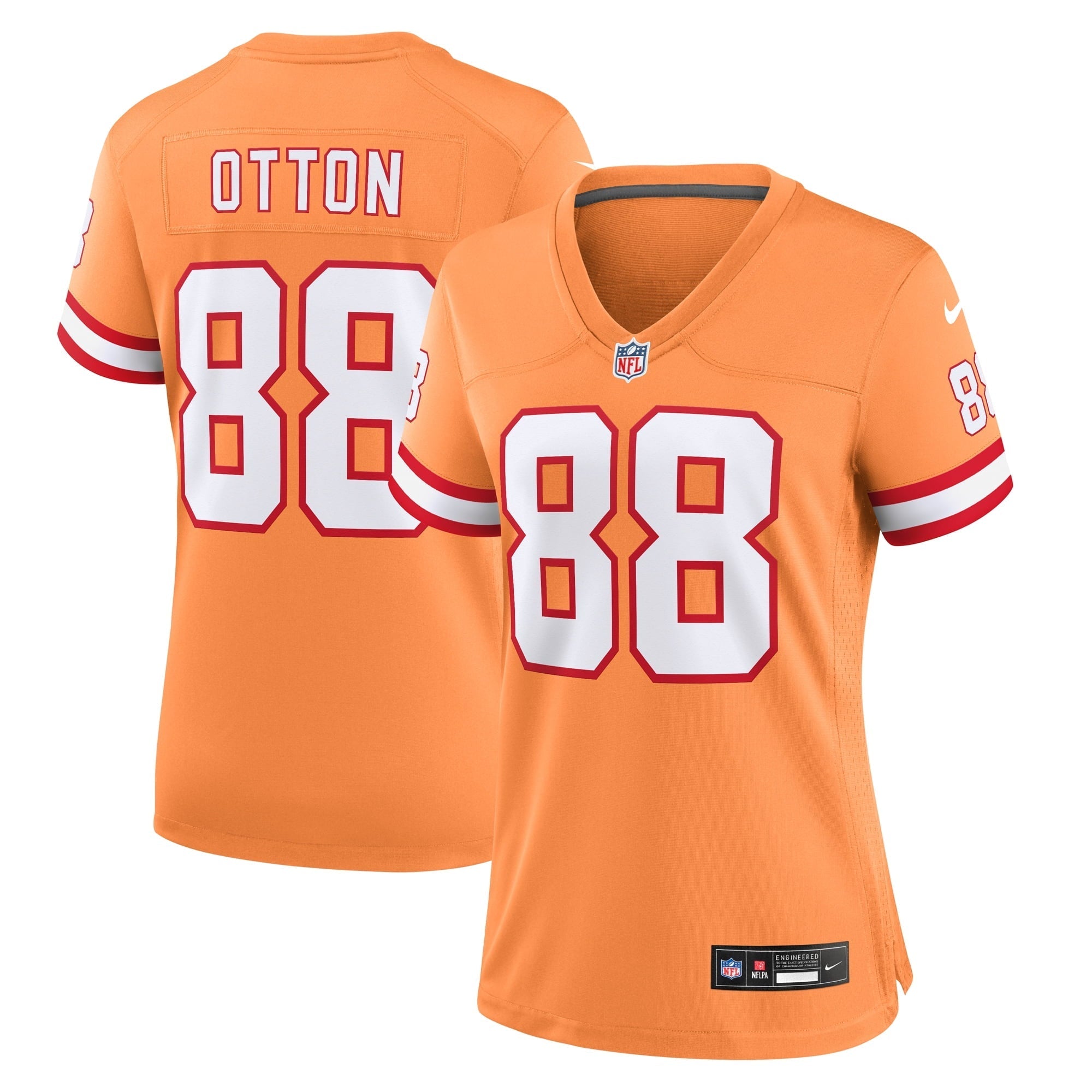 Women's Nike Cade Otton Orange Tampa Bay Buccaneers Throwback Game Jersey
