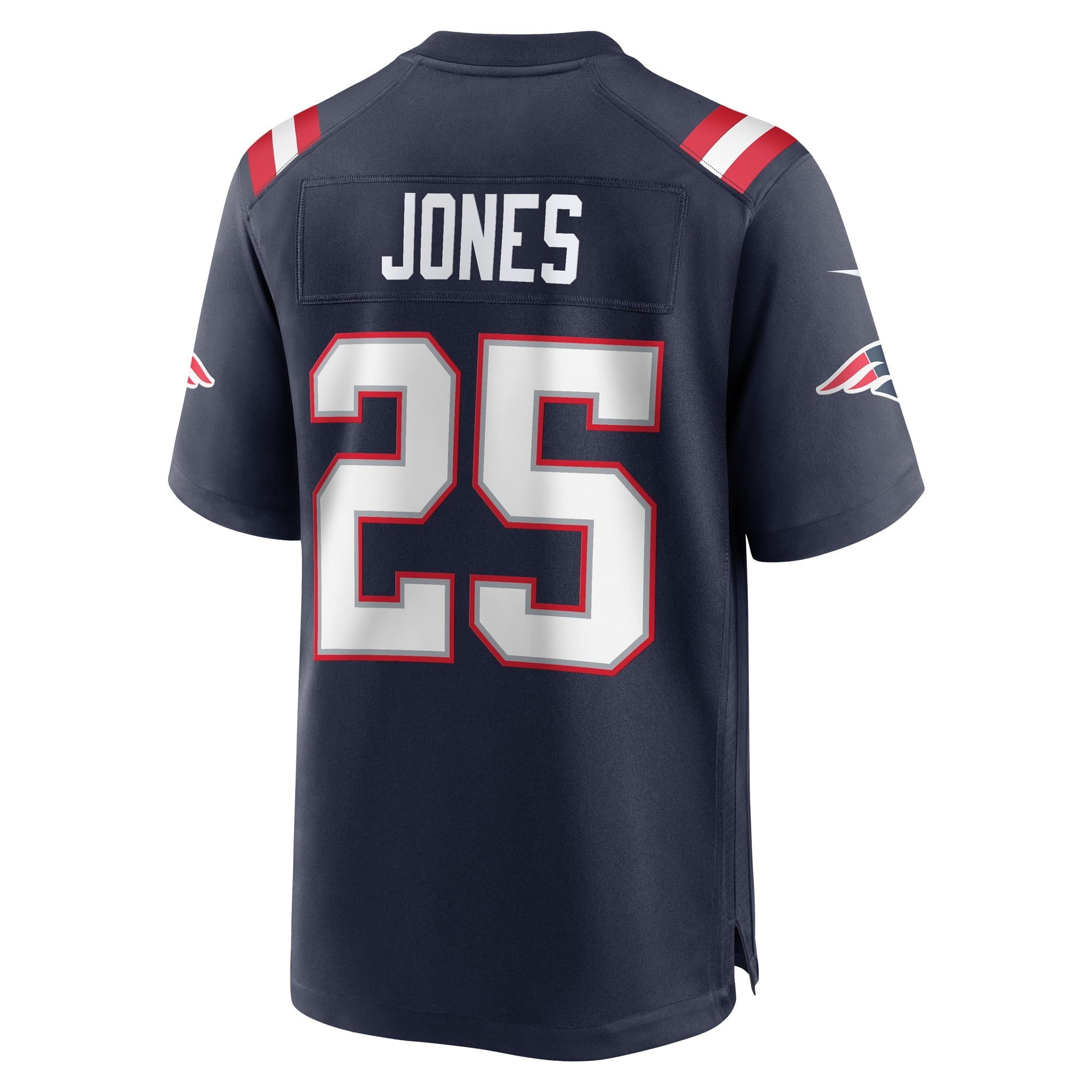 Men's Nike Marcus Jones Navy New England Patriots Game Player Jersey