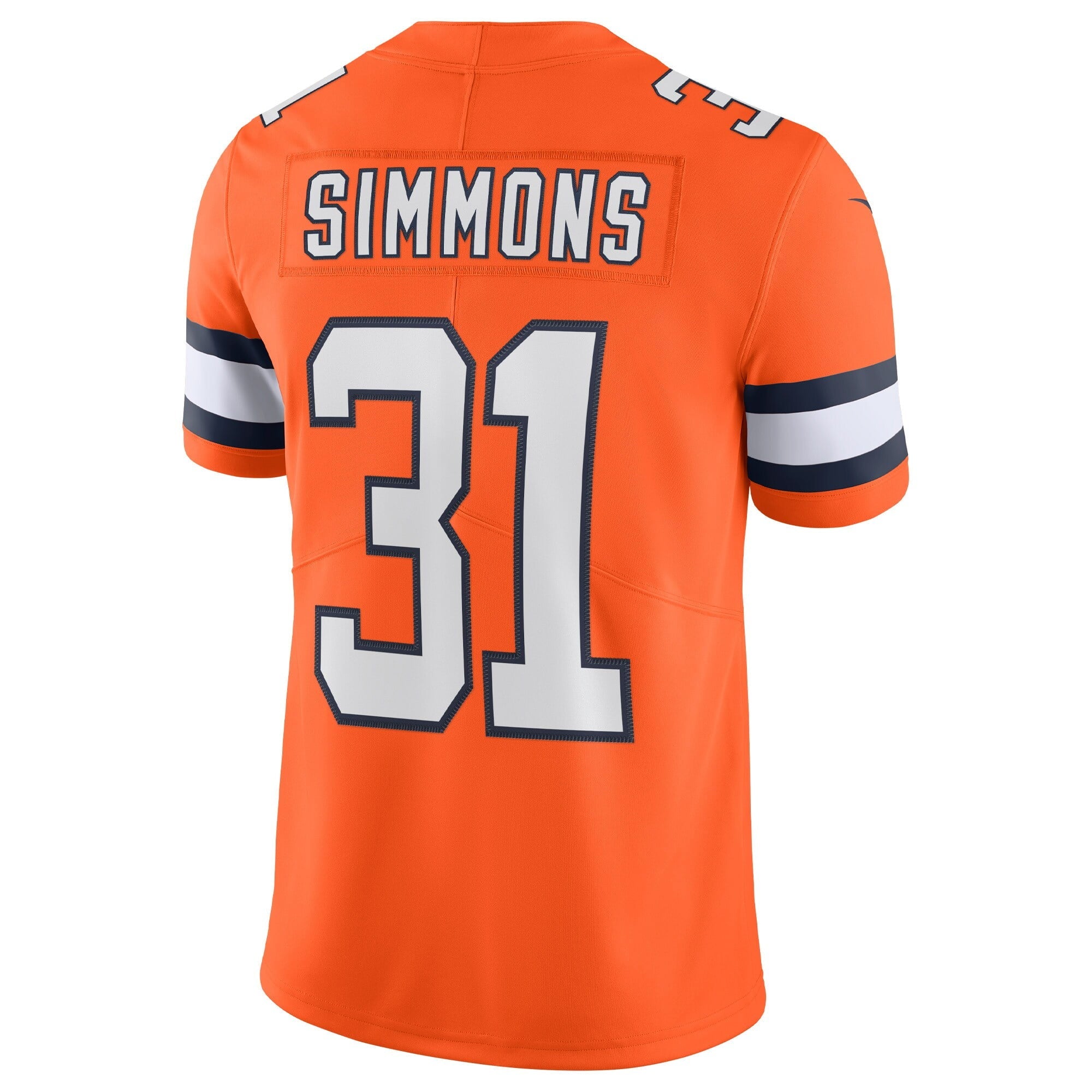 Men's Nike Justin Simmons Orange Denver Broncos Alternate Vapor Limited Jersey