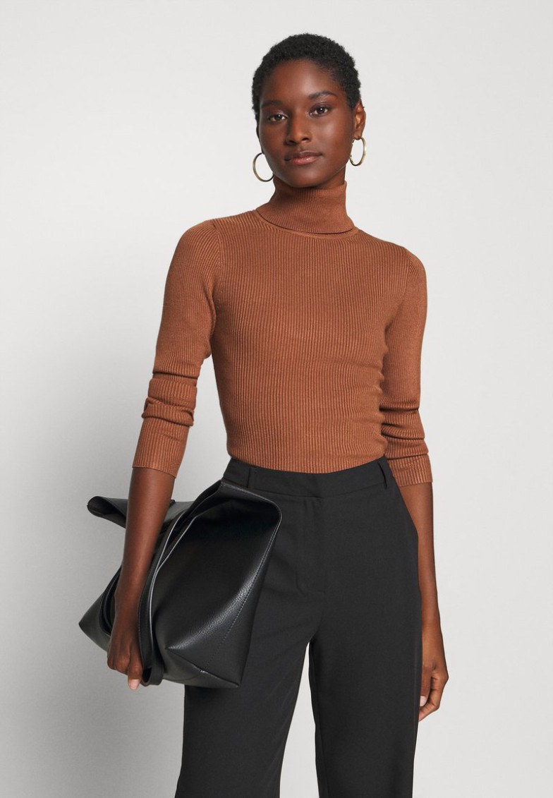 Clearance Anna Field TURTLE NECK – Jersey De Punto – Brown, Mujer L