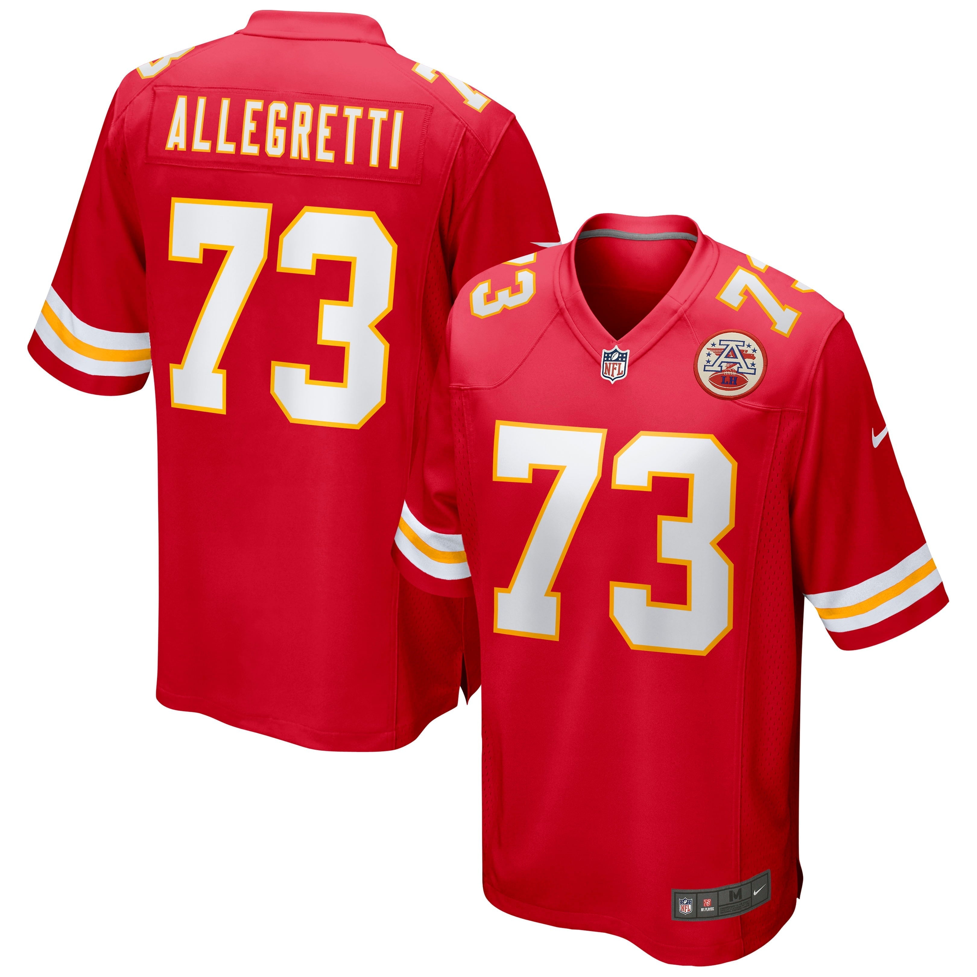 Men's Nike Nick Allegretti Red Kansas City Chiefs Game Jersey