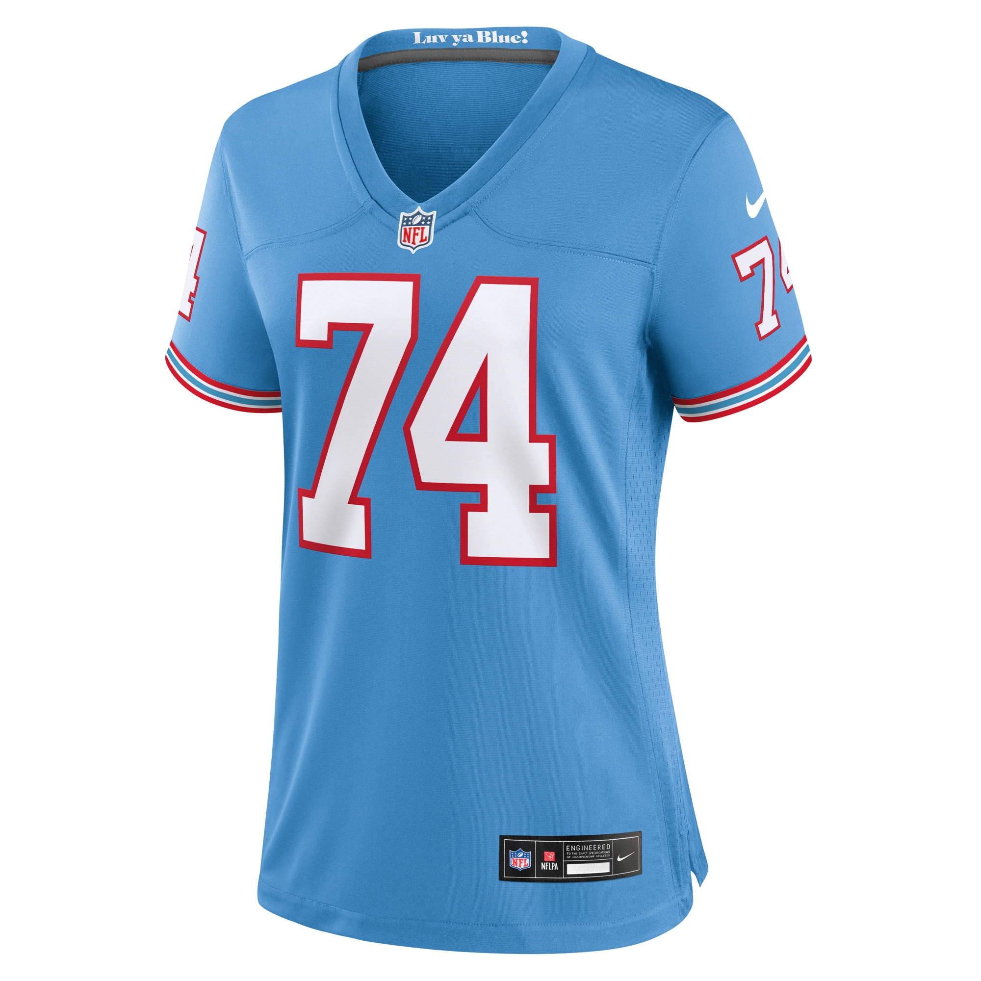 Bruce Matthews Tennessee Titans Nike Women's Oilers Throwback Retired Player Game Jersey - Light Blue