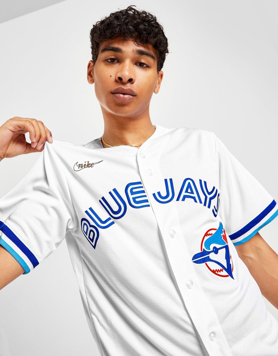 Clearance Nike MLB Toronto Blue Jays Cooperstown Jersey Hvid S