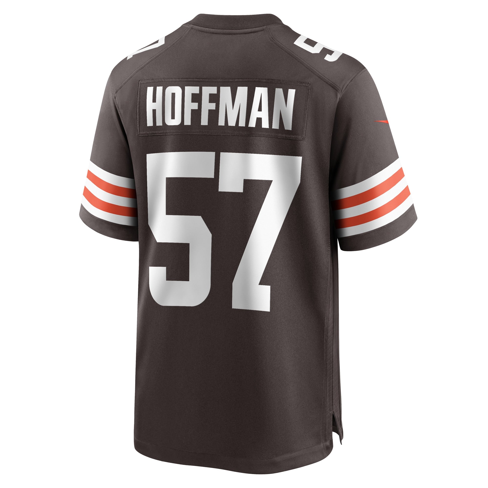 Men's Nike Brock Hoffman Brown Cleveland Browns Game Player Jersey
