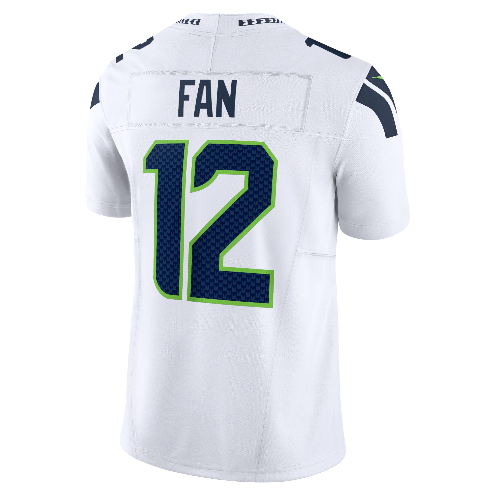 Men's Nike 12s White Seattle Seahawks Vapor F.U.S.E. Limited Jersey