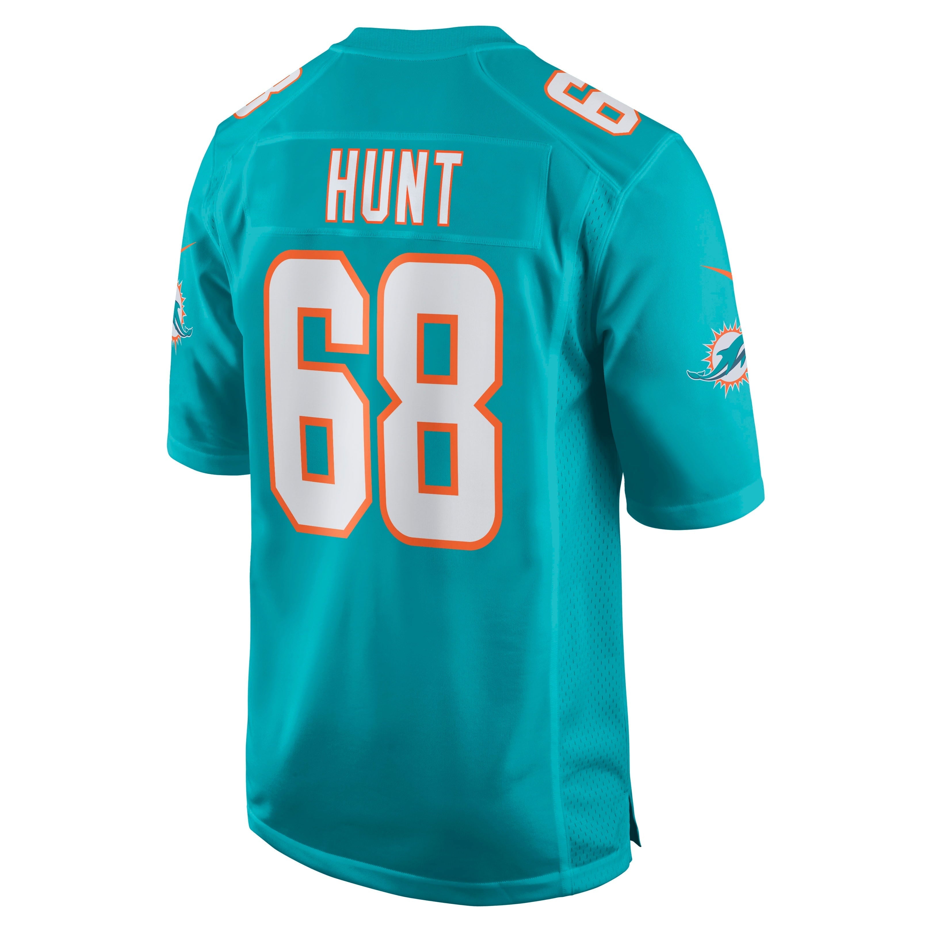 Men's Nike Robert Hunt Aqua Miami Dolphins Game Jersey